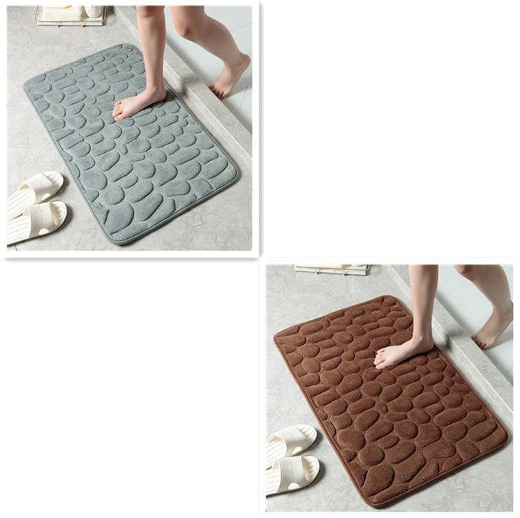 Pebble Stone Bathroom Carpet Toilet Floor Mat Door Mat - Image 35