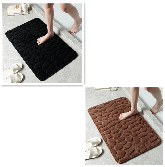 Pebble Stone Bathroom Carpet Toilet Floor Mat Door Mat - Image 36