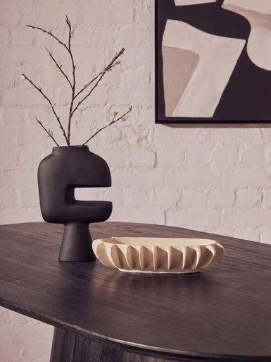Perdoba Oval Mango Wood Black Finish Dining Table - Image 9