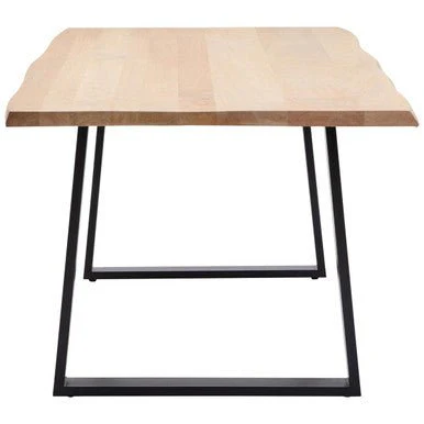 Persolo Mango Wood Live Edge Black Iron Frame Dining Table - Image 7