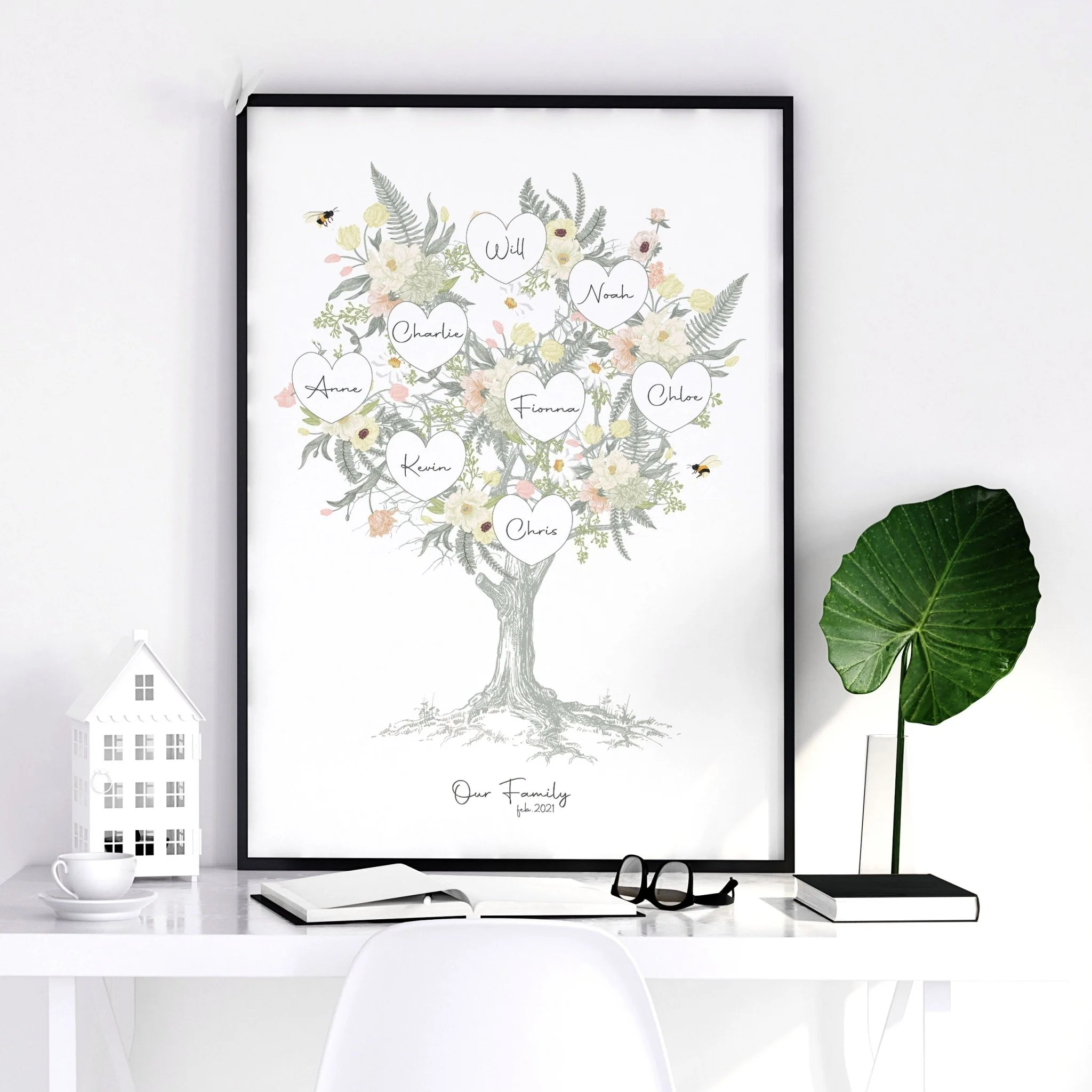 Family tree artwork Personalised wall art print - Image 7