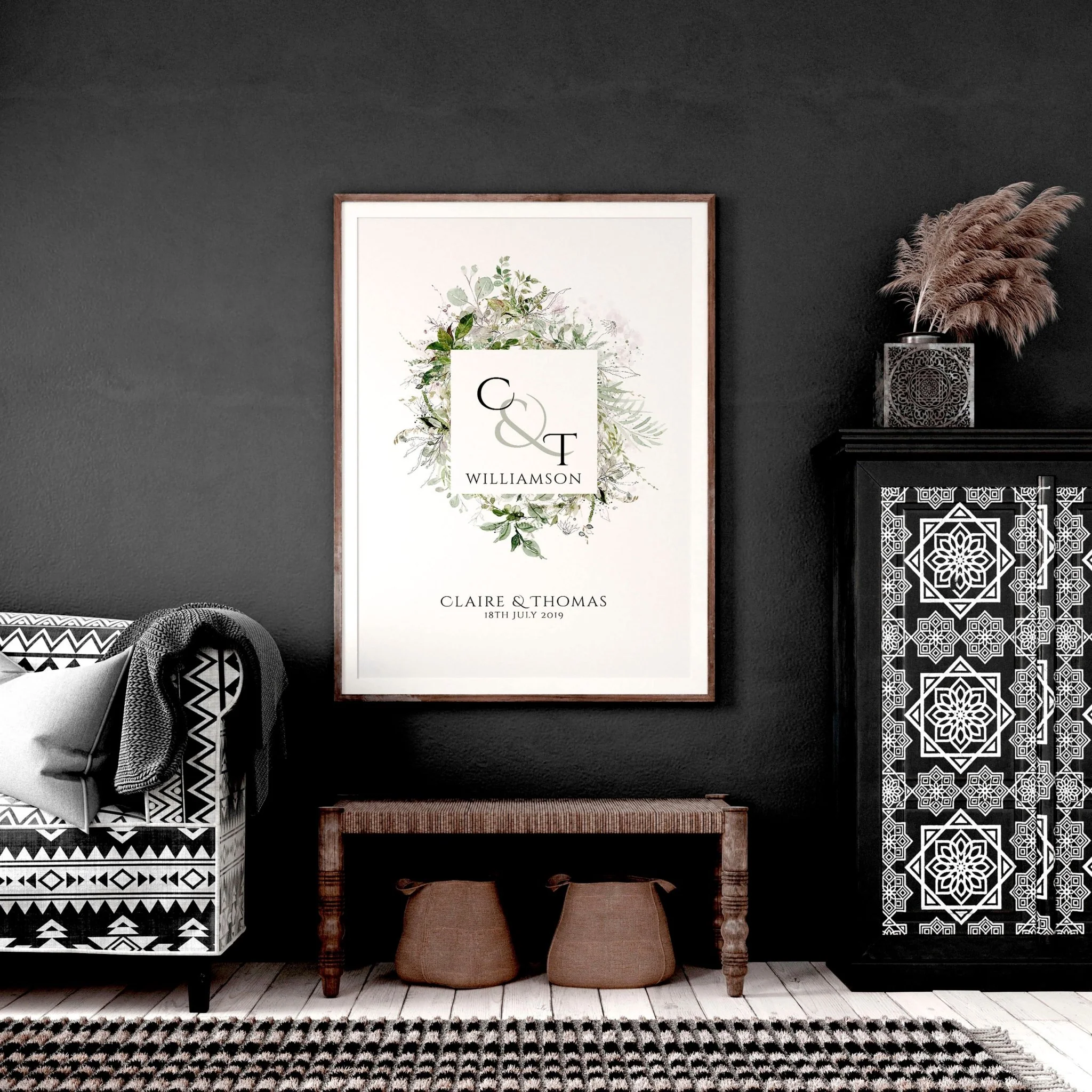 Personalised valentines gift wall art print - Image 2