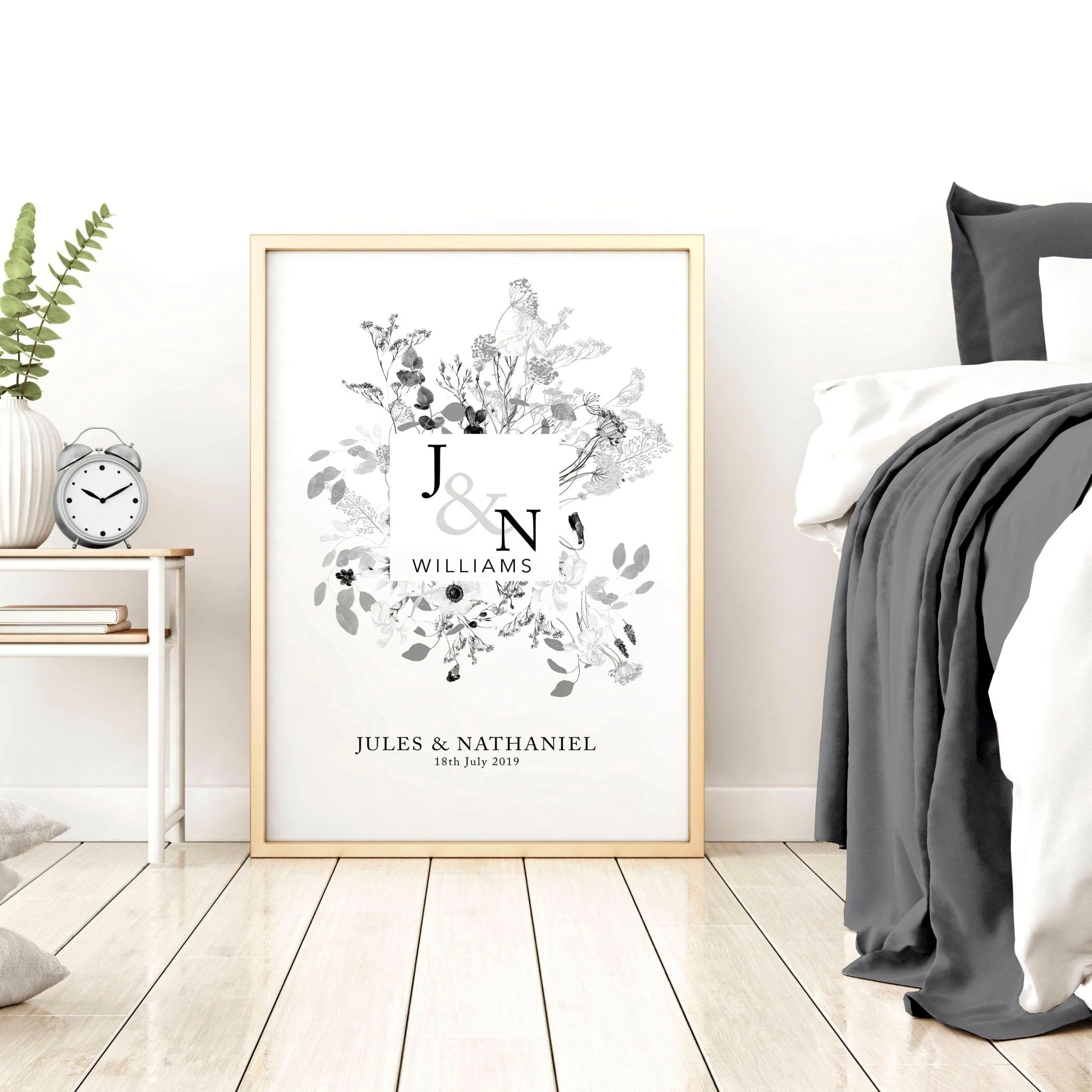 Personalised wedding anniversary gifts | wall art print - Image 2