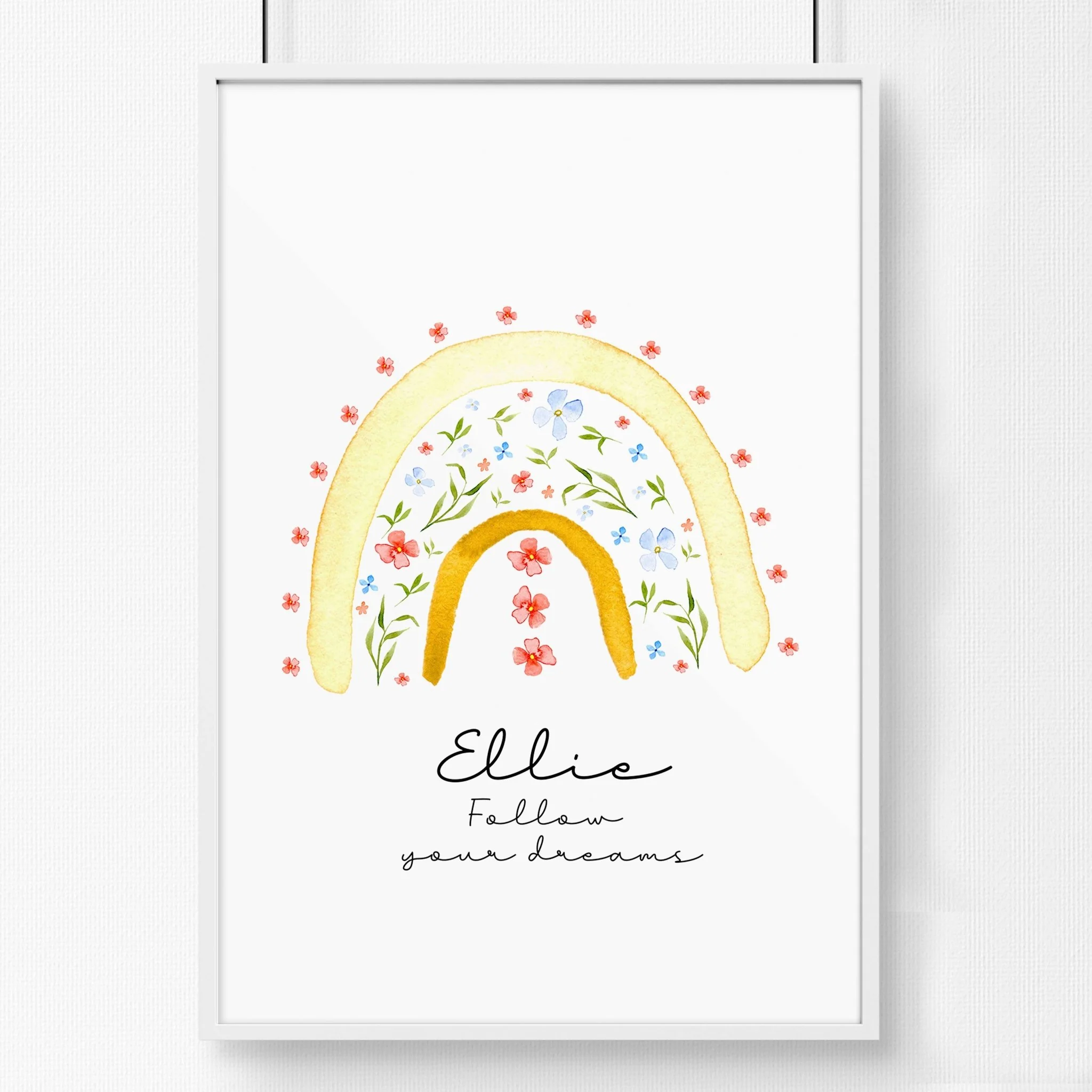 Rainbow nursery decor | Personalized wall art prints - Image 5