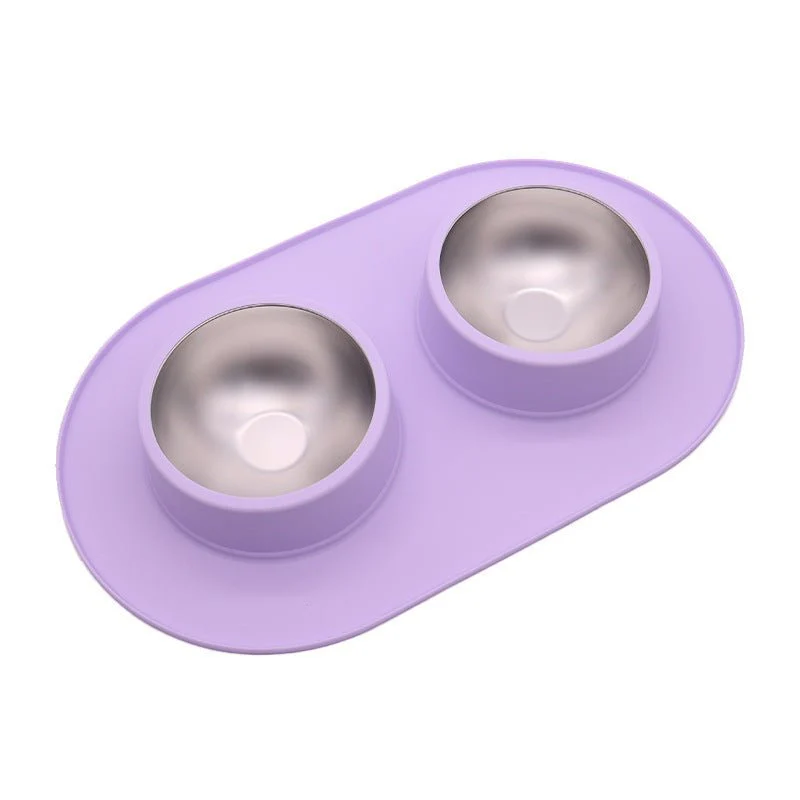 Pet Anti-skid Anti-splash Silicone Stainless Steel Bowl For Pet - Image 12