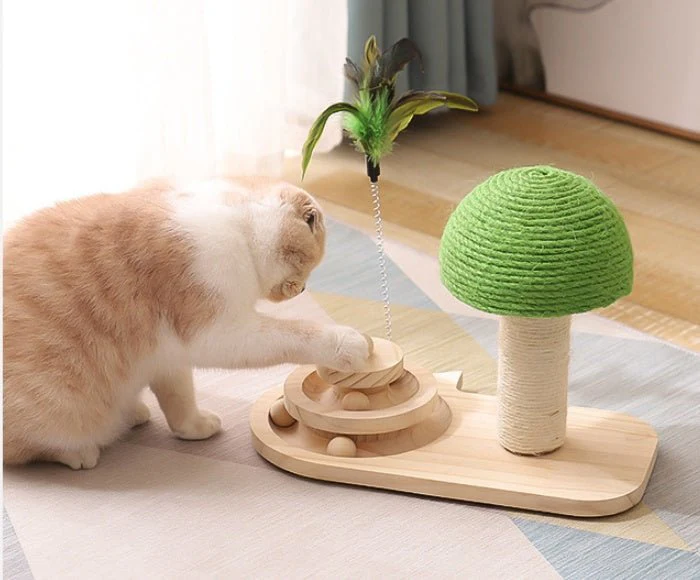Pet Cat Tree Toys Cat Scratch Post Pet Furniture Scratching Post Cats Claw Scratcher Double Sisal Balls Cat Accessories - Image 3