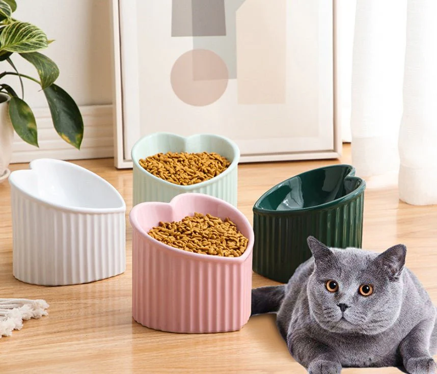 Pet Ceramic Bowl With Inclined Mouth Practical Durable Daily Indoor Pet Products - Image 4