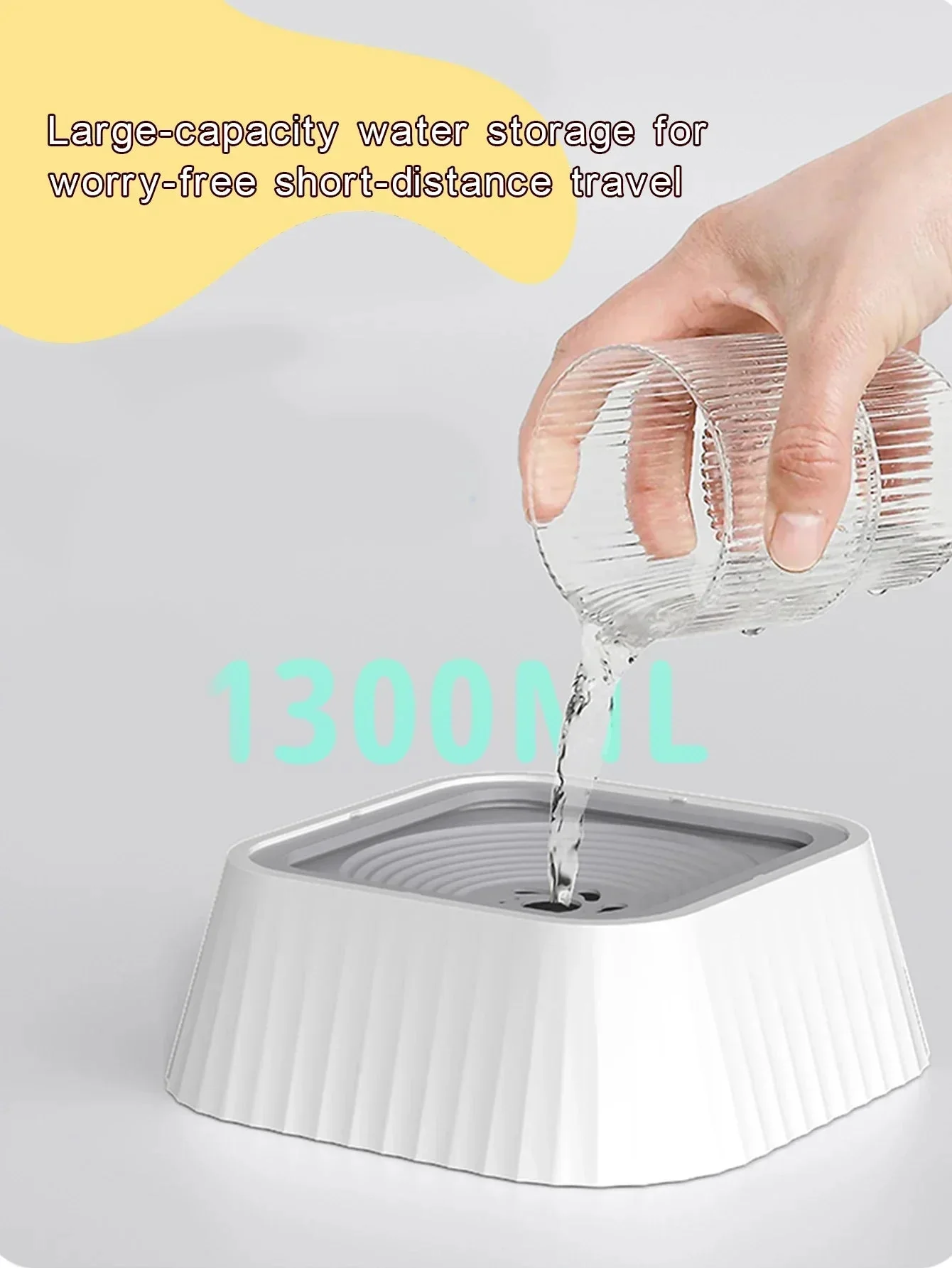 Pet Water Fountain with Floating Plates No Spill Dog Water Bowl Clean Drinking Slow Feeder Anti-splash Pet for Dogs for Pet - Image 4