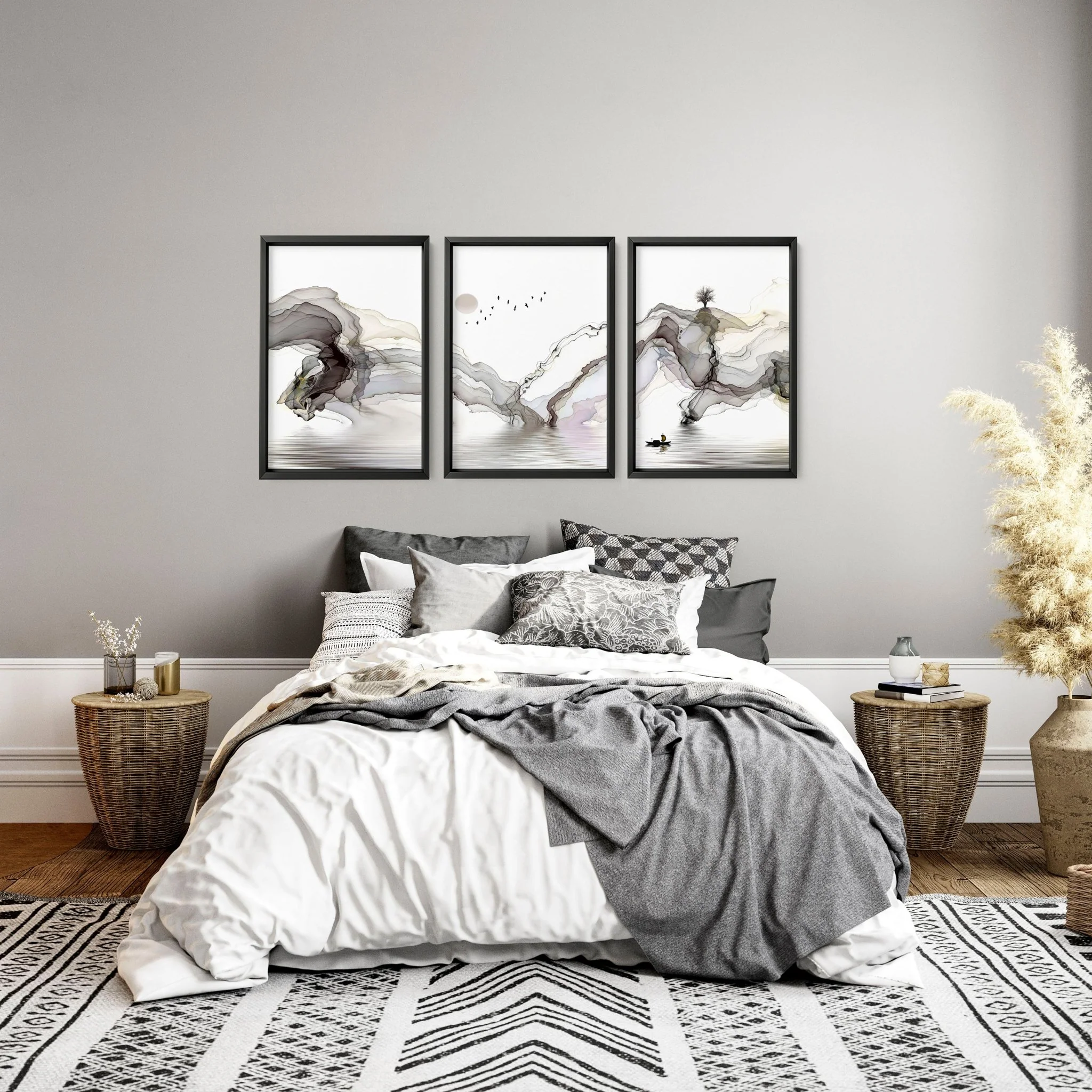 Pictures For A Bedroom | Set of 3 wall art prints - Image 2