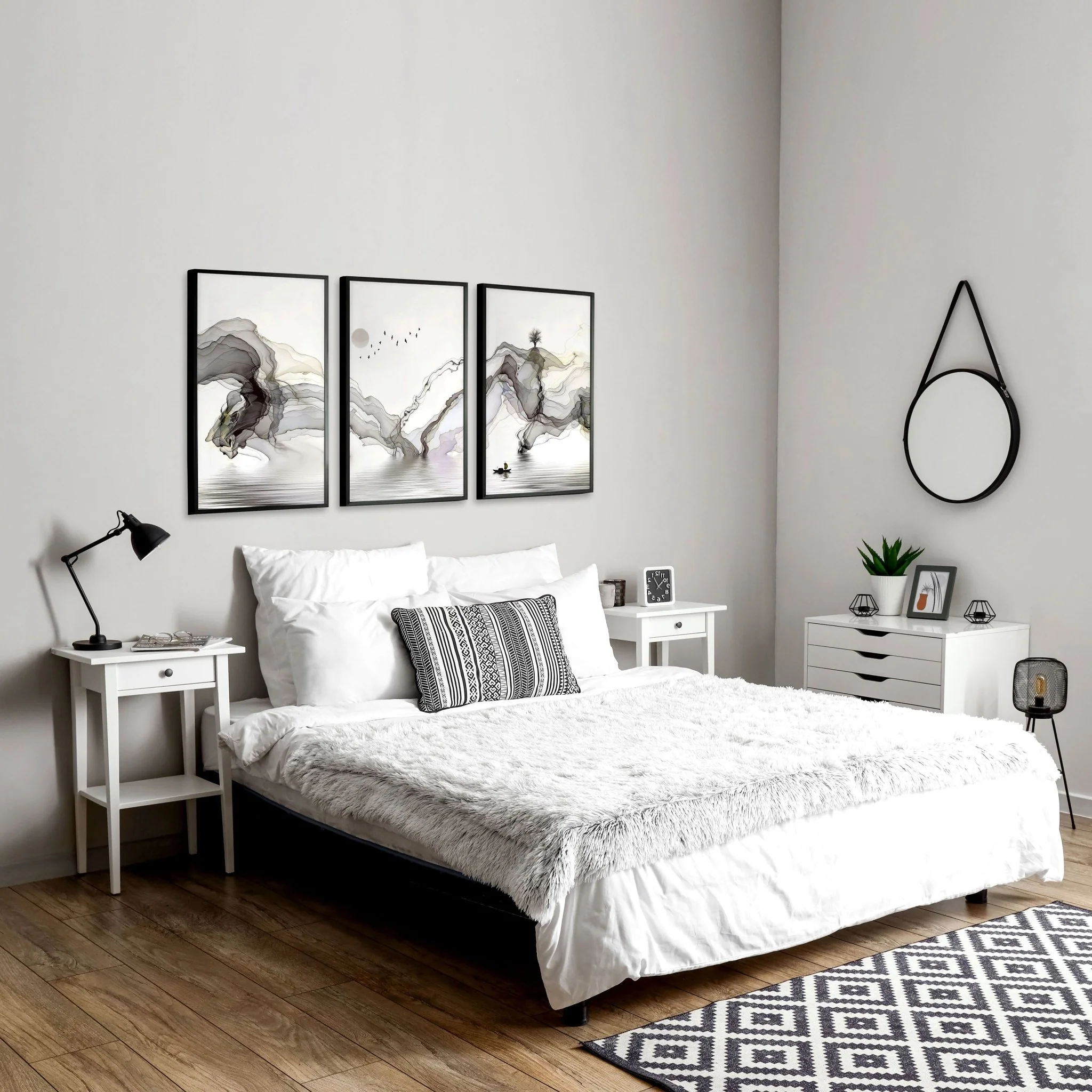 Pictures For A Bedroom | Set of 3 wall art prints - Image 3