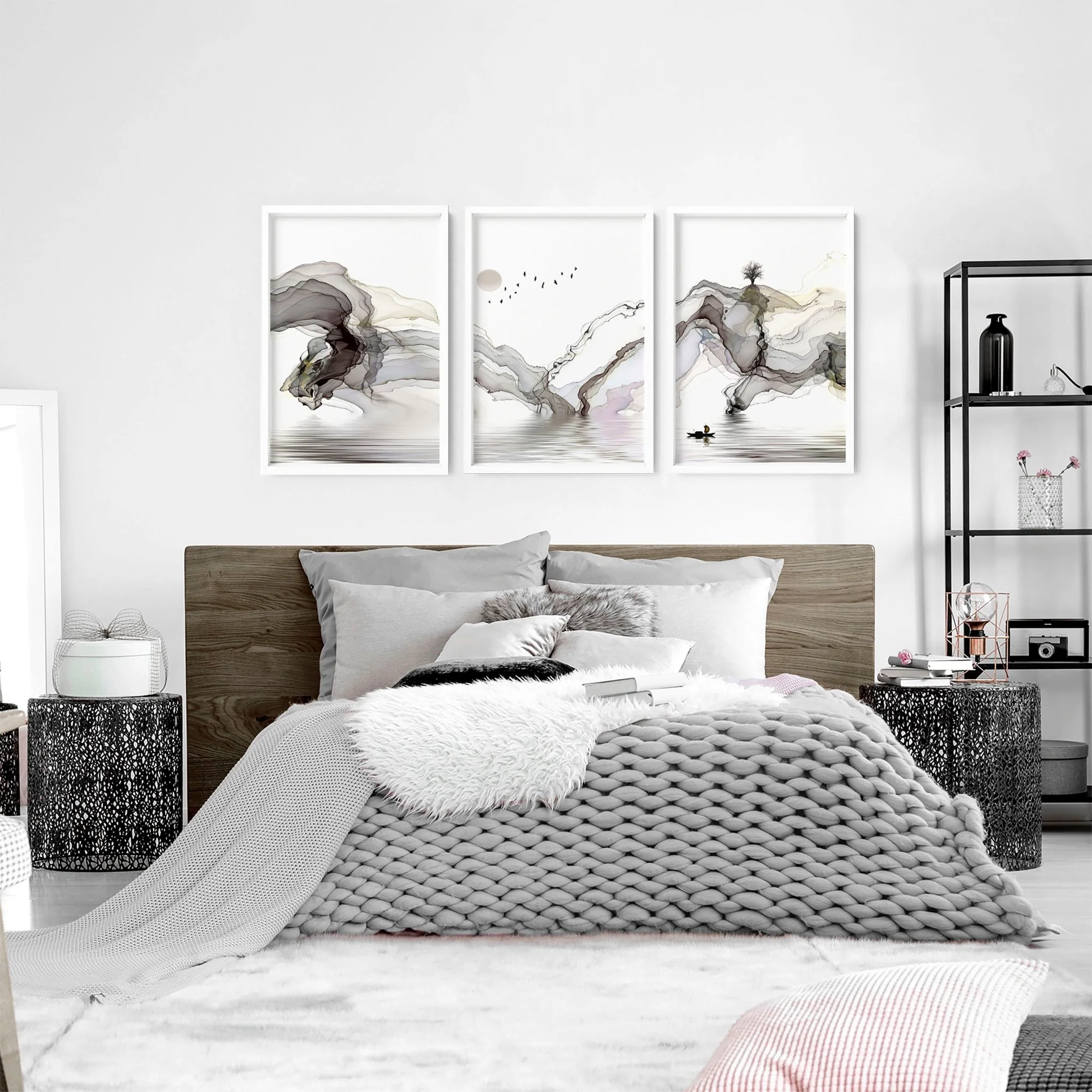 Pictures For A Bedroom | Set of 3 wall art prints - Image 4
