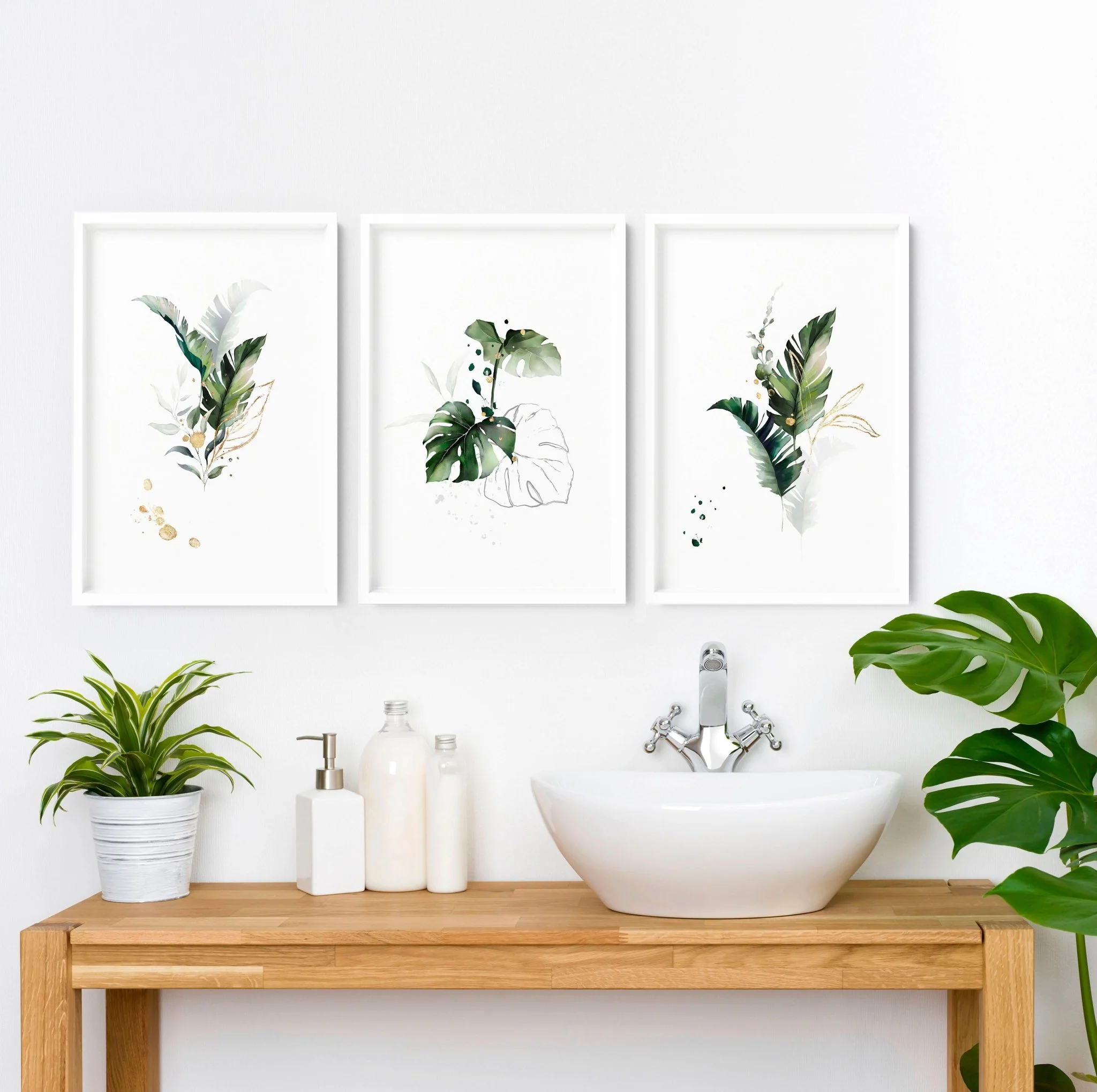 pictures for bathrooms wall - set of 3 wall art - Image 2