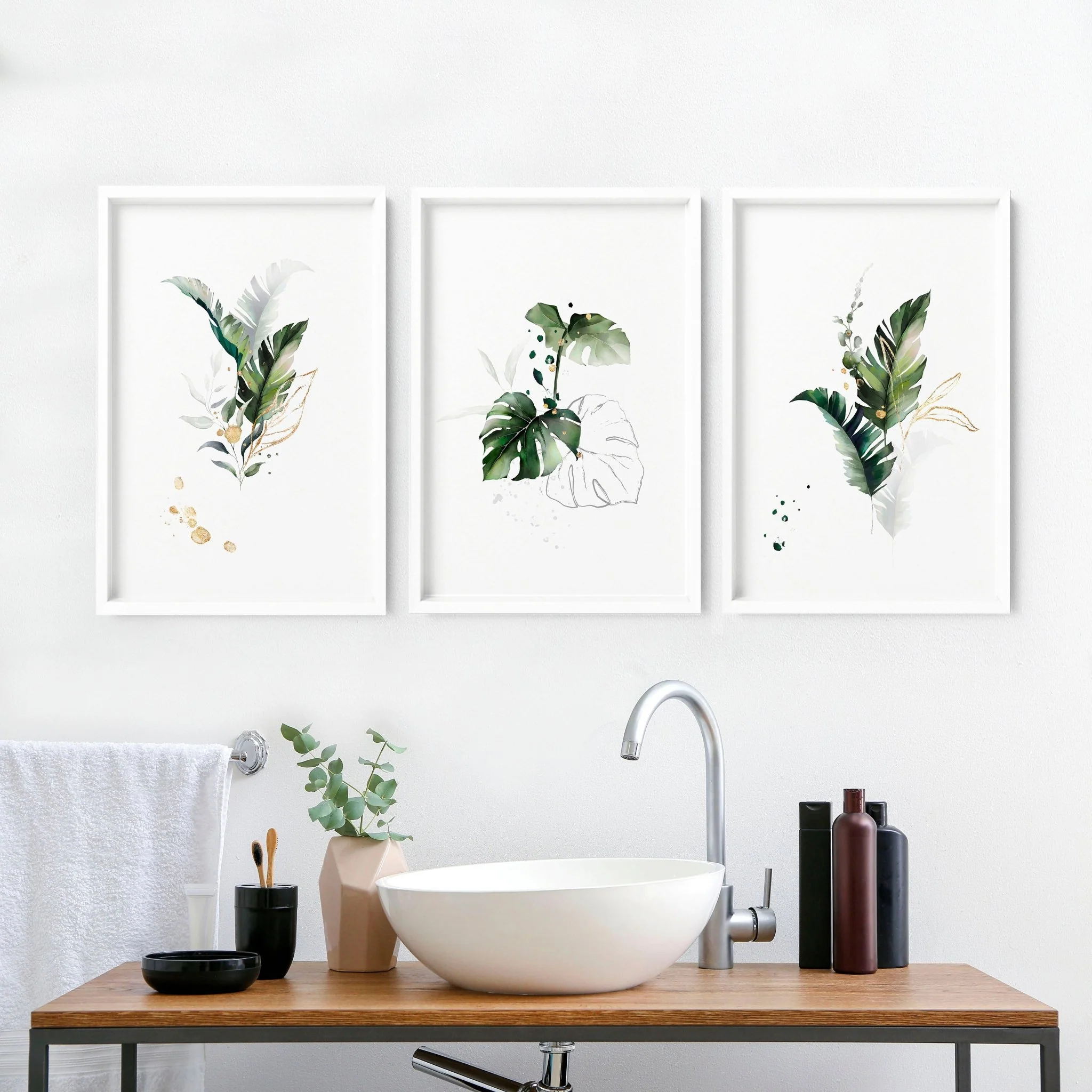 pictures for bathrooms wall - set of 3 wall art - Image 7