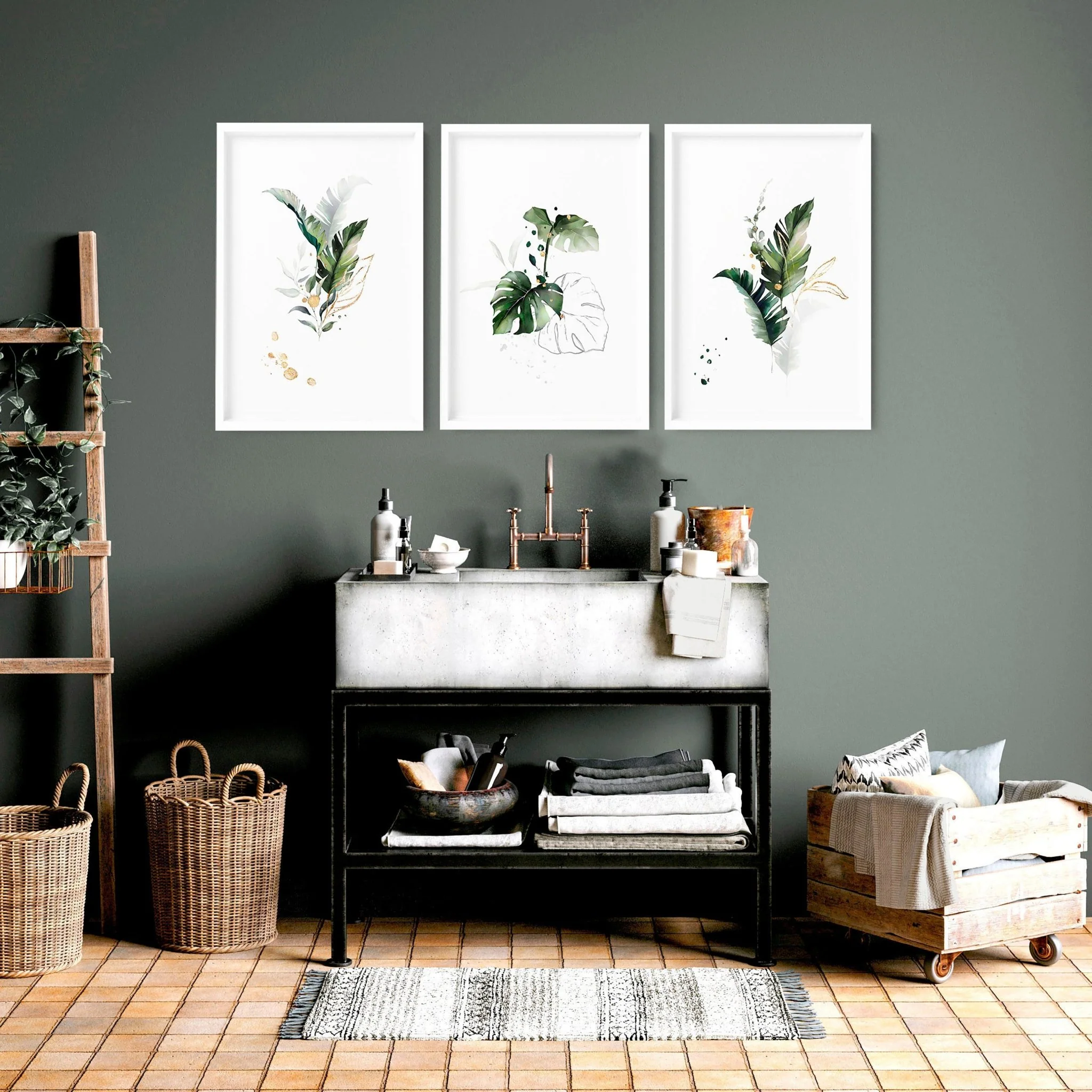 pictures for bathrooms wall - set of 3 wall art - Image 9