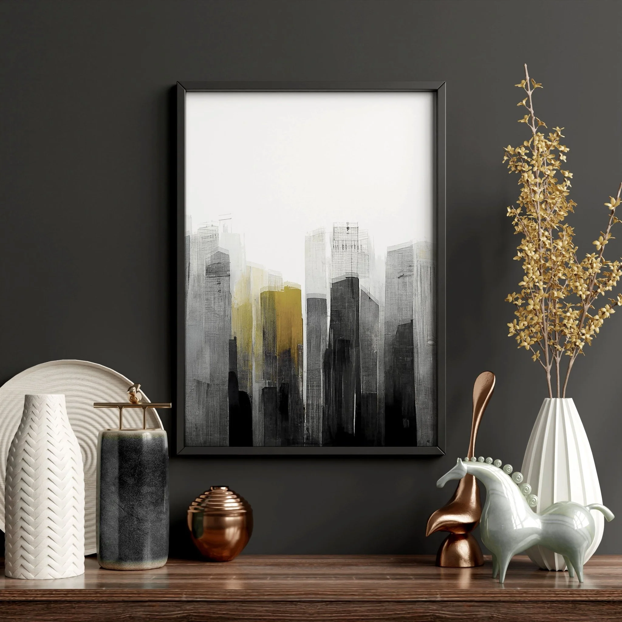 Pictures Framed For Wall | Set of 3 Urban Skyscrapers Wall art Prints - Image 10