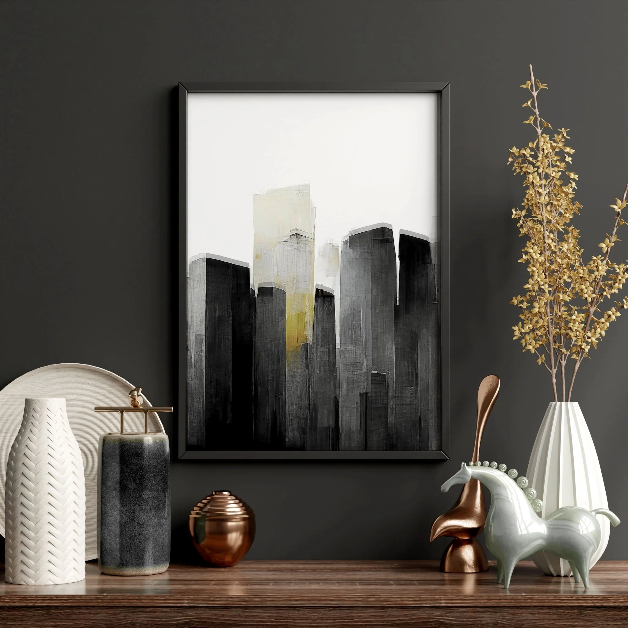 Pictures Framed For Wall | Set of 3 Urban Skyscrapers Wall art Prints - Image 11