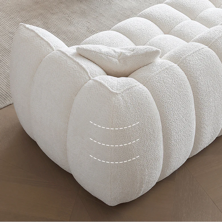 Pooky Pumpkin Single Armchair, White Boucle - Image 8