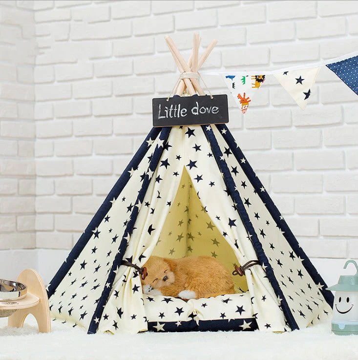 Portable Washable Pet Tent Dog Bed Cat Toy House - Image 6