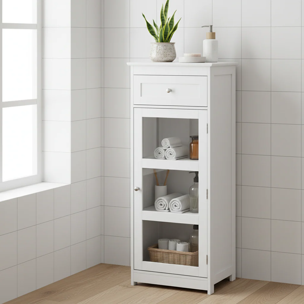 Portland Glass Door Floor Standing Cabinet - Image 3
