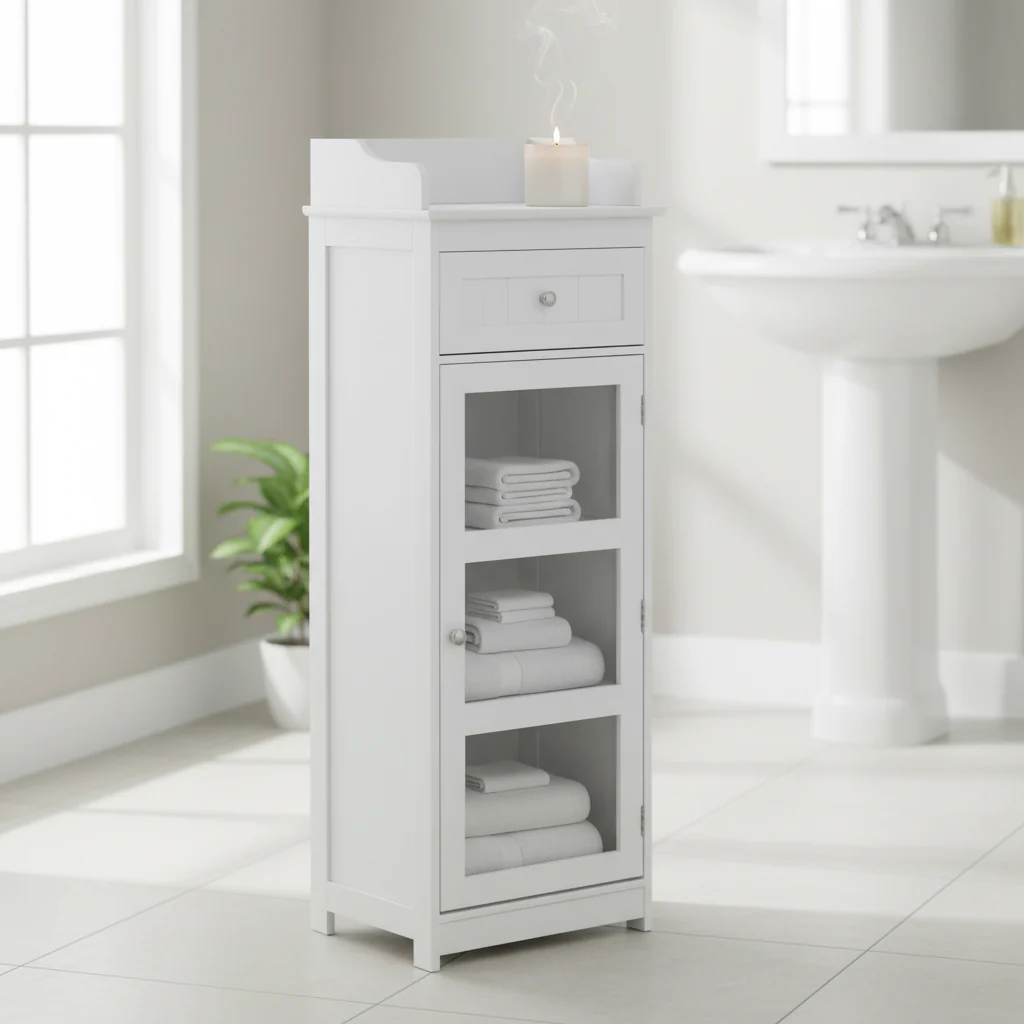 Portland Glass Door Floor Standing Cabinet - Image 4