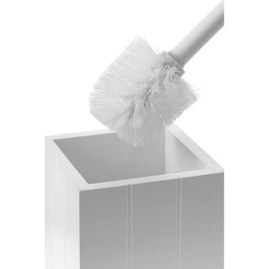 Portland White Wooden Toilet Brush Holder - Image 6