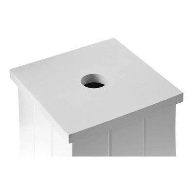 Portland White Wooden Toilet Brush Holder - Image 7