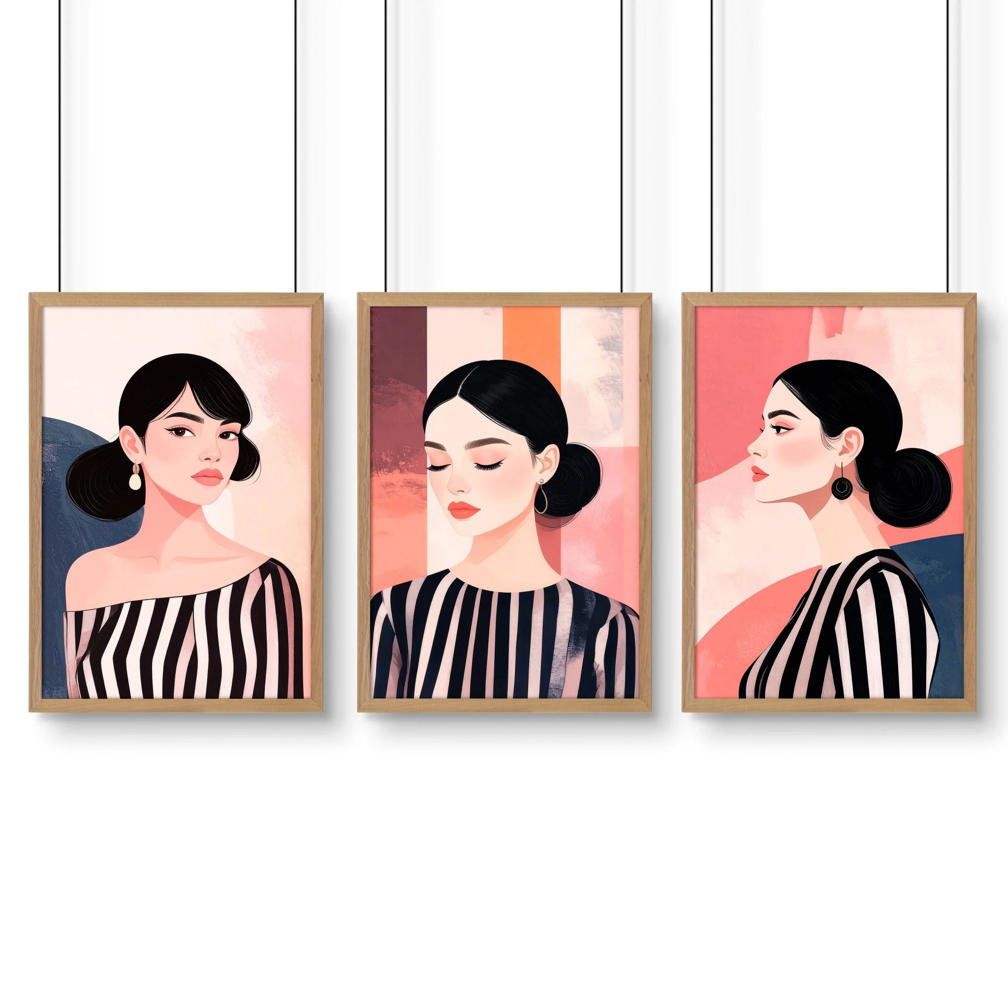 Poster Frame Large | Set of 3 Boho Women Wall art Prints - Image 14