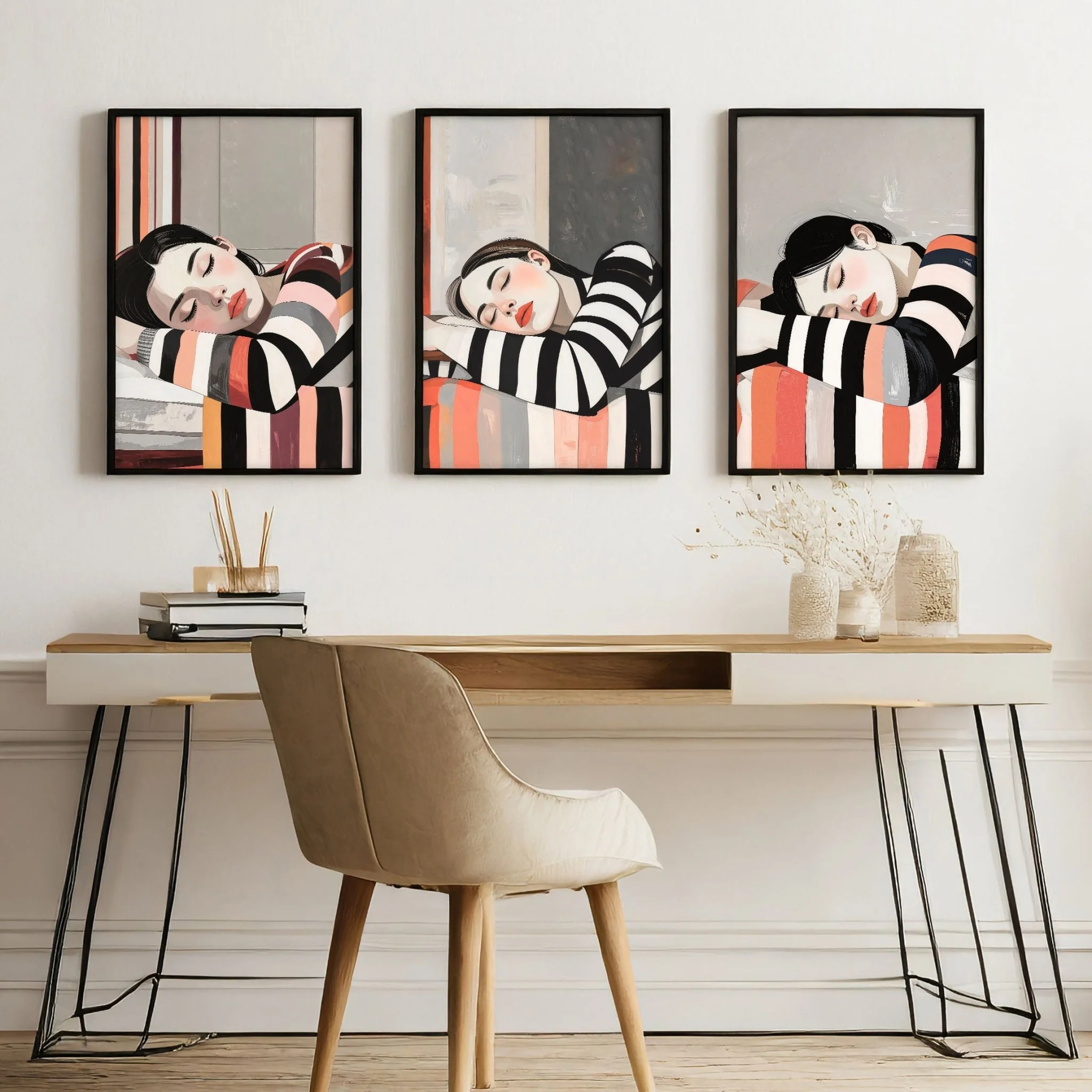 Posters Art Prints | Set of 3 Boho Women Wall art Prints - Image 2