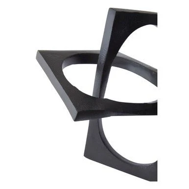Prato Black Finish Square Knot Sculpture - Image 11