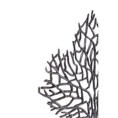 Prato Large Black Nickel Finish Coral Sculpture - Image 8