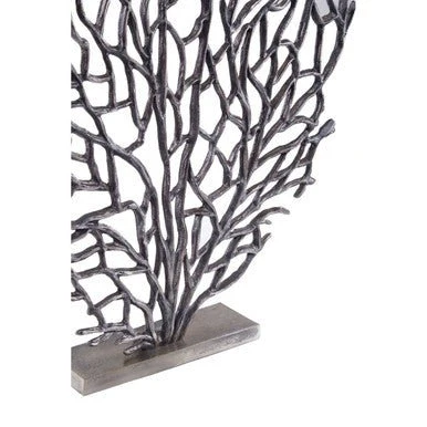 Prato Large Black Nickel Finish Coral Sculpture - Image 9