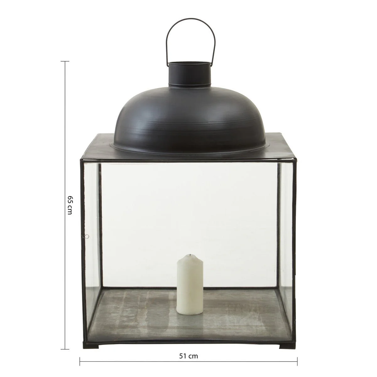 Preston Large Black Square Lantern - Image 12