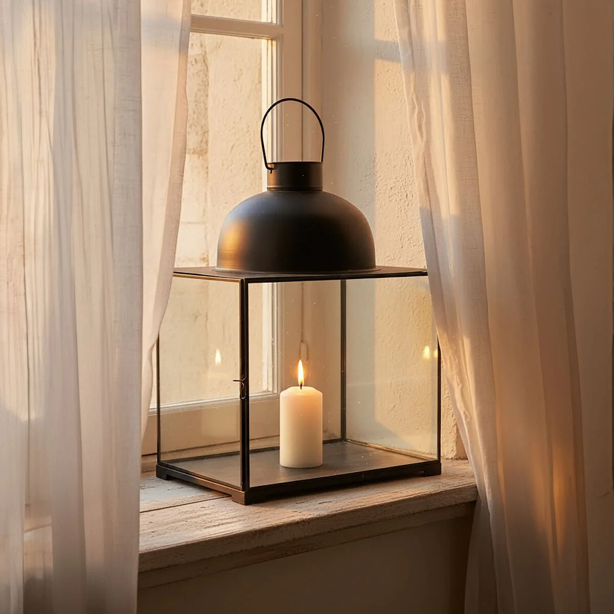Preston Small Antique Black Lantern - Image 6