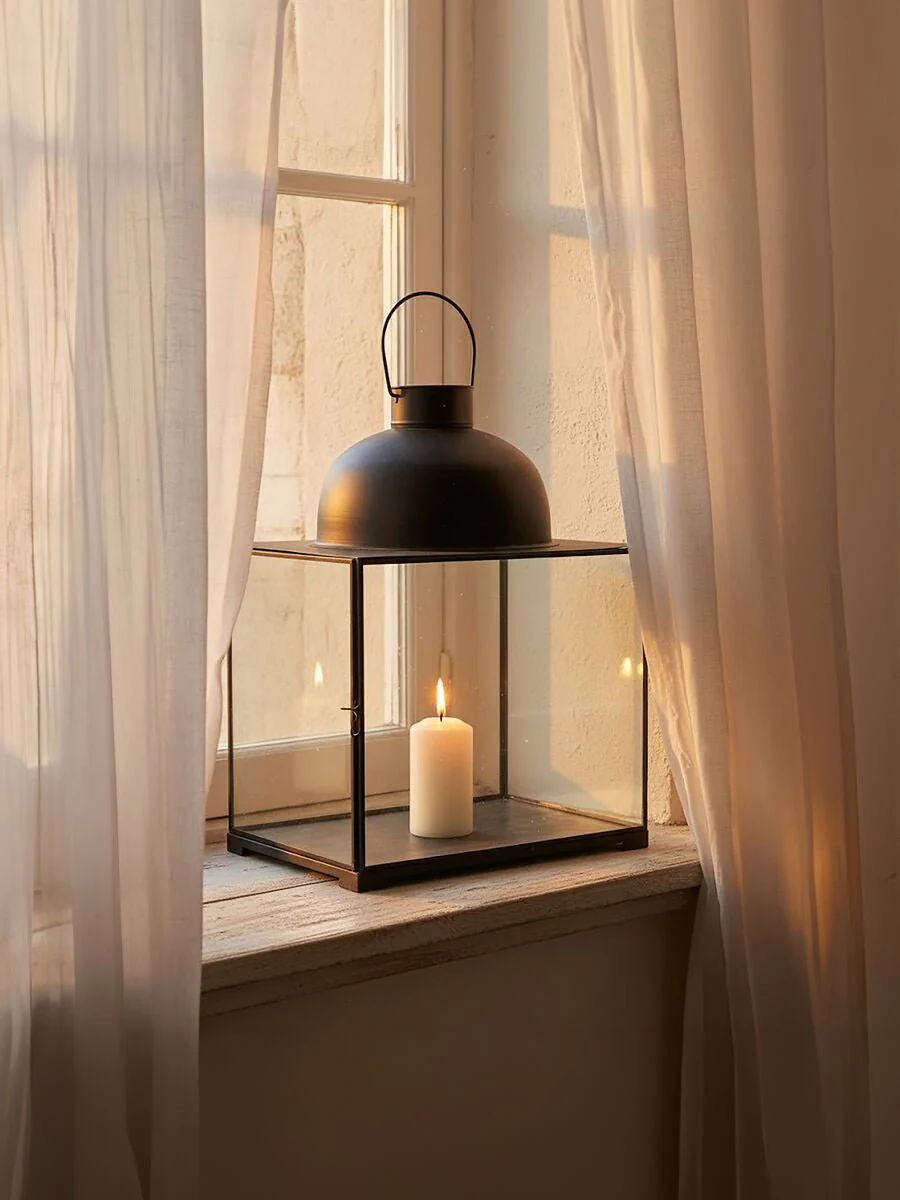 Preston Small Antique Black Lantern - Image 9