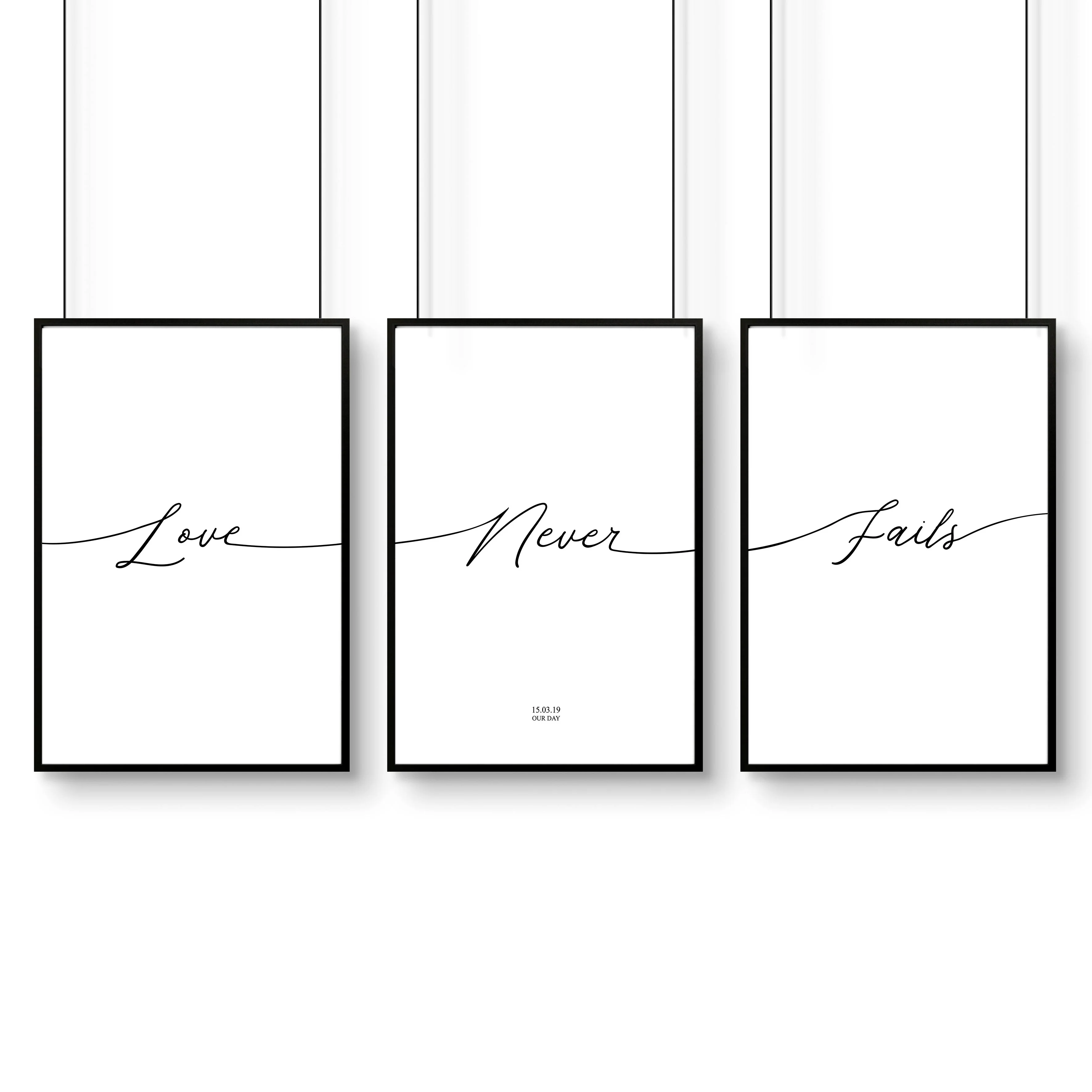 Love word art for walls | set of 3 Bedroom wall art prints - Image 10