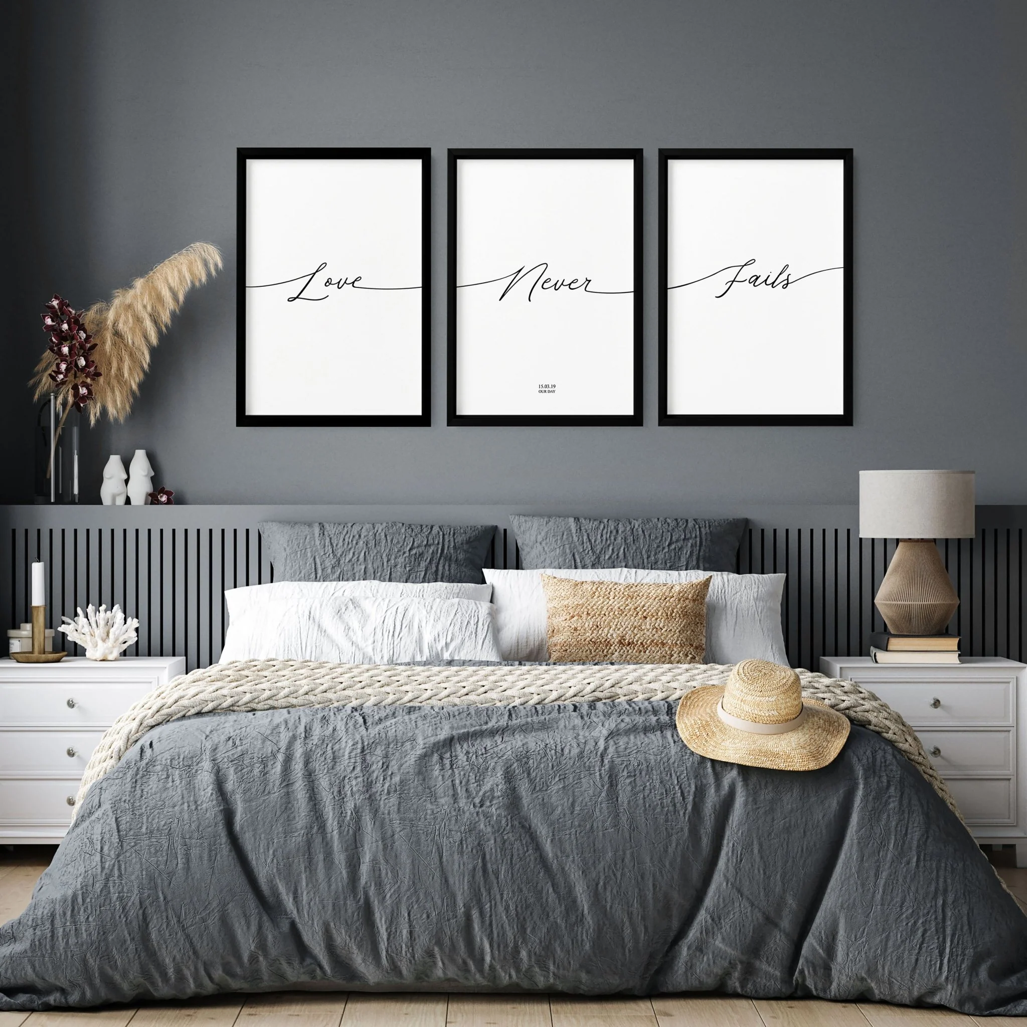 Love word art for walls | set of 3 Bedroom wall art prints - Image 9