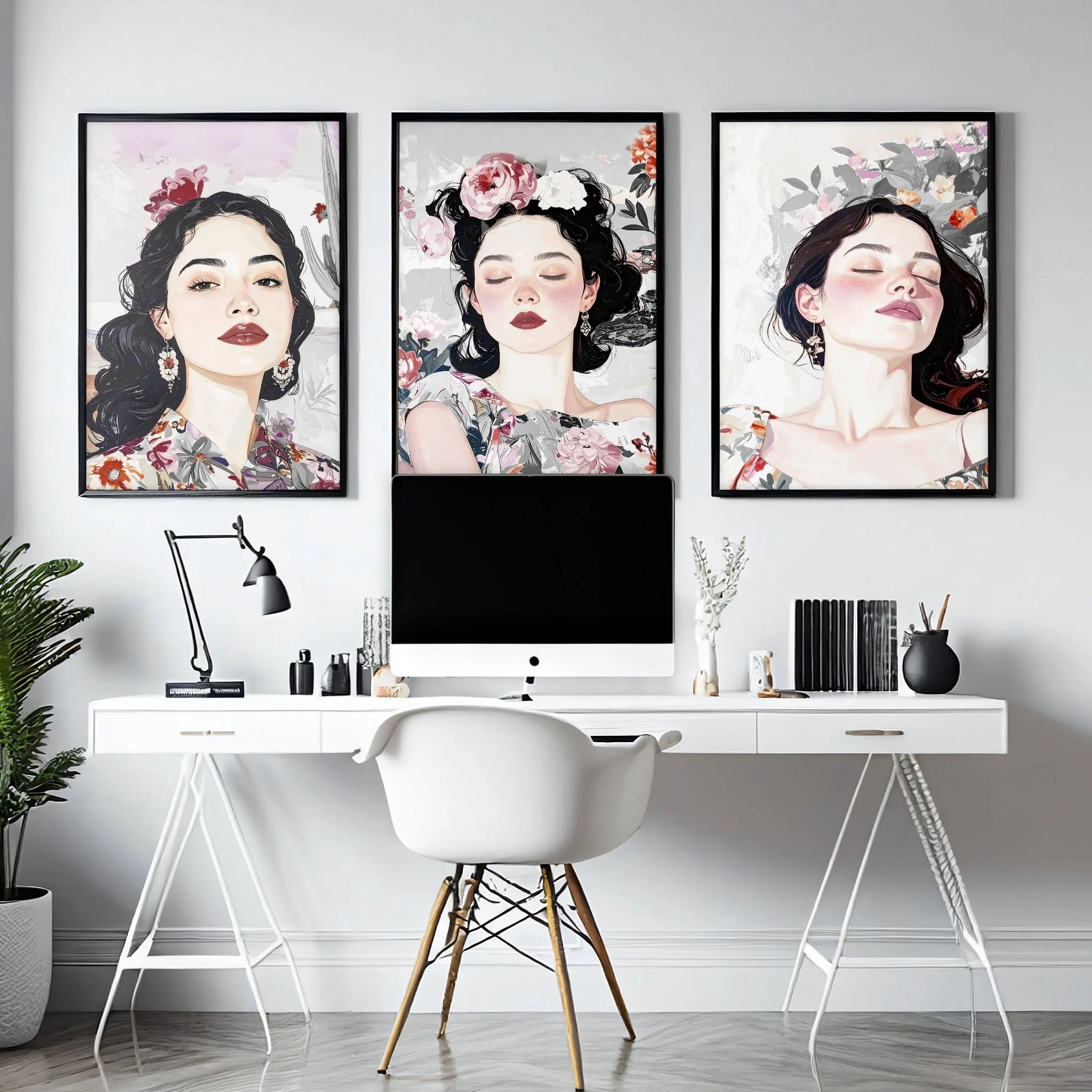 Print Sets Of 3 | Set of 3 Boho Women Wall art Prints - Image 5