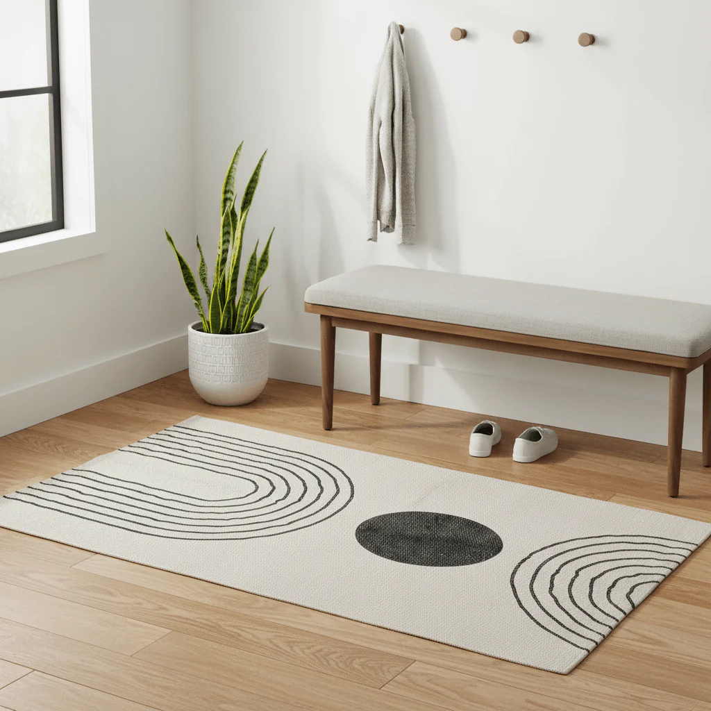 Printed Rug Tuscany Design Modern Non-Slip Soft Durable Floor Rug for Living Room Bedroom Office