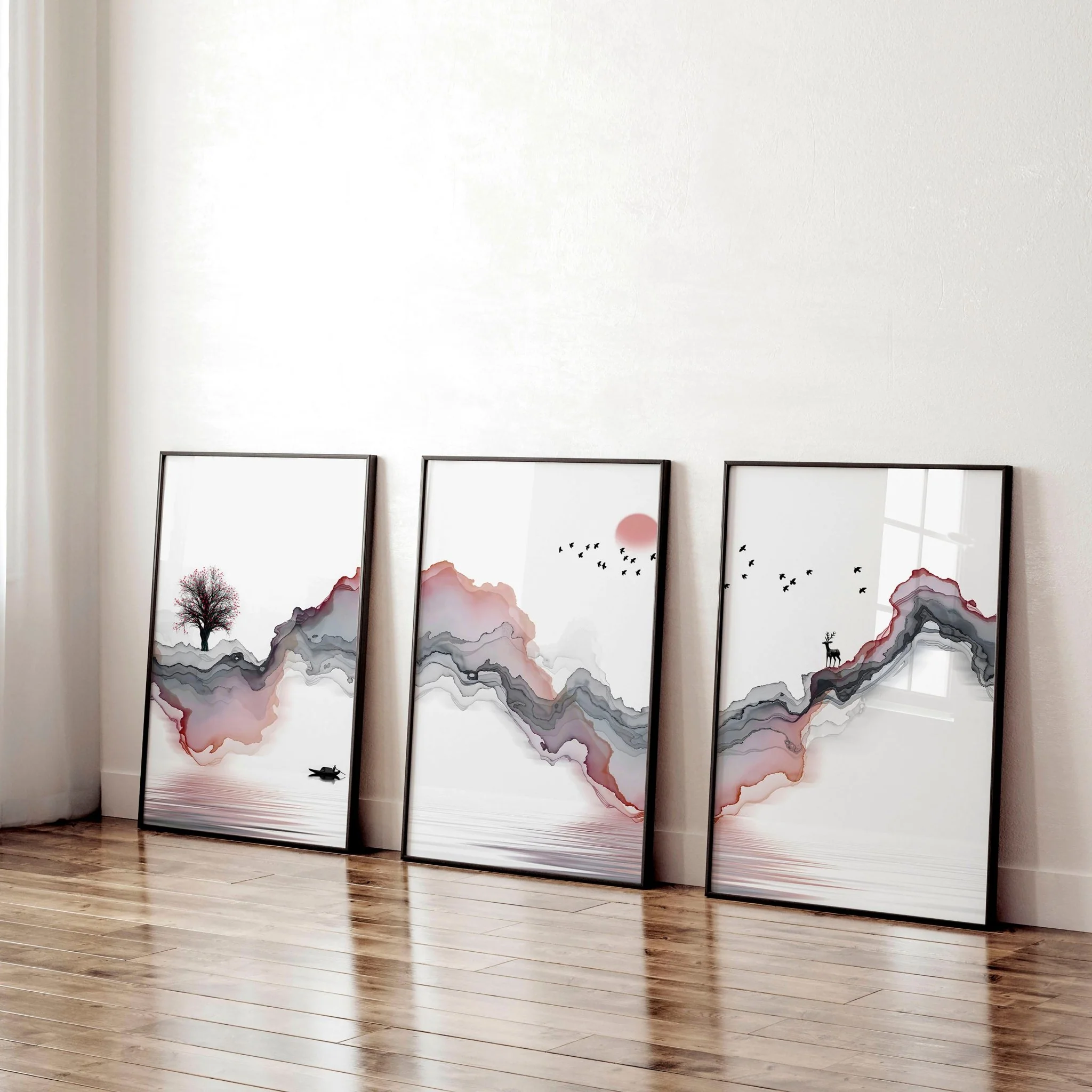 Prints for offices | set of 3 framed wall art - Image 2