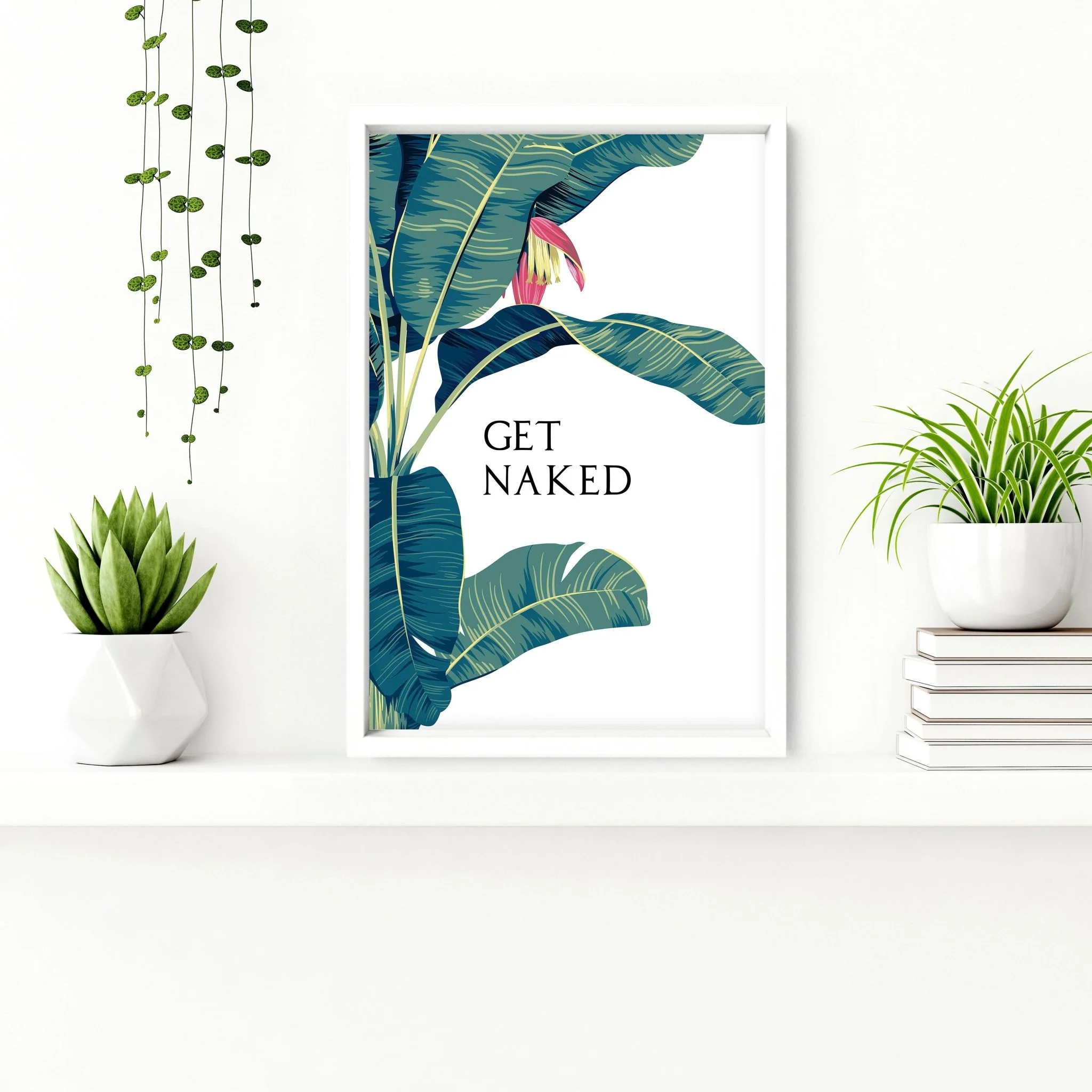 Prints for the bathroom walls | Set of 2 Tropical  wall art - Image 4