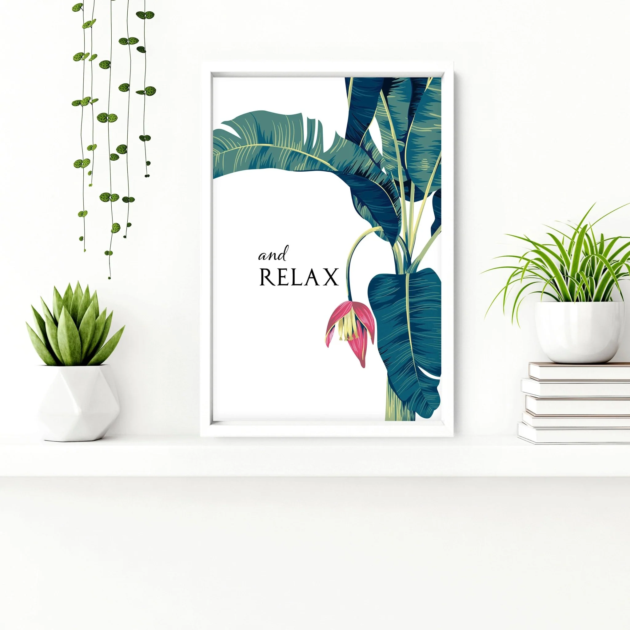 Prints for the bathroom walls | Set of 2 Tropical  wall art - Image 5
