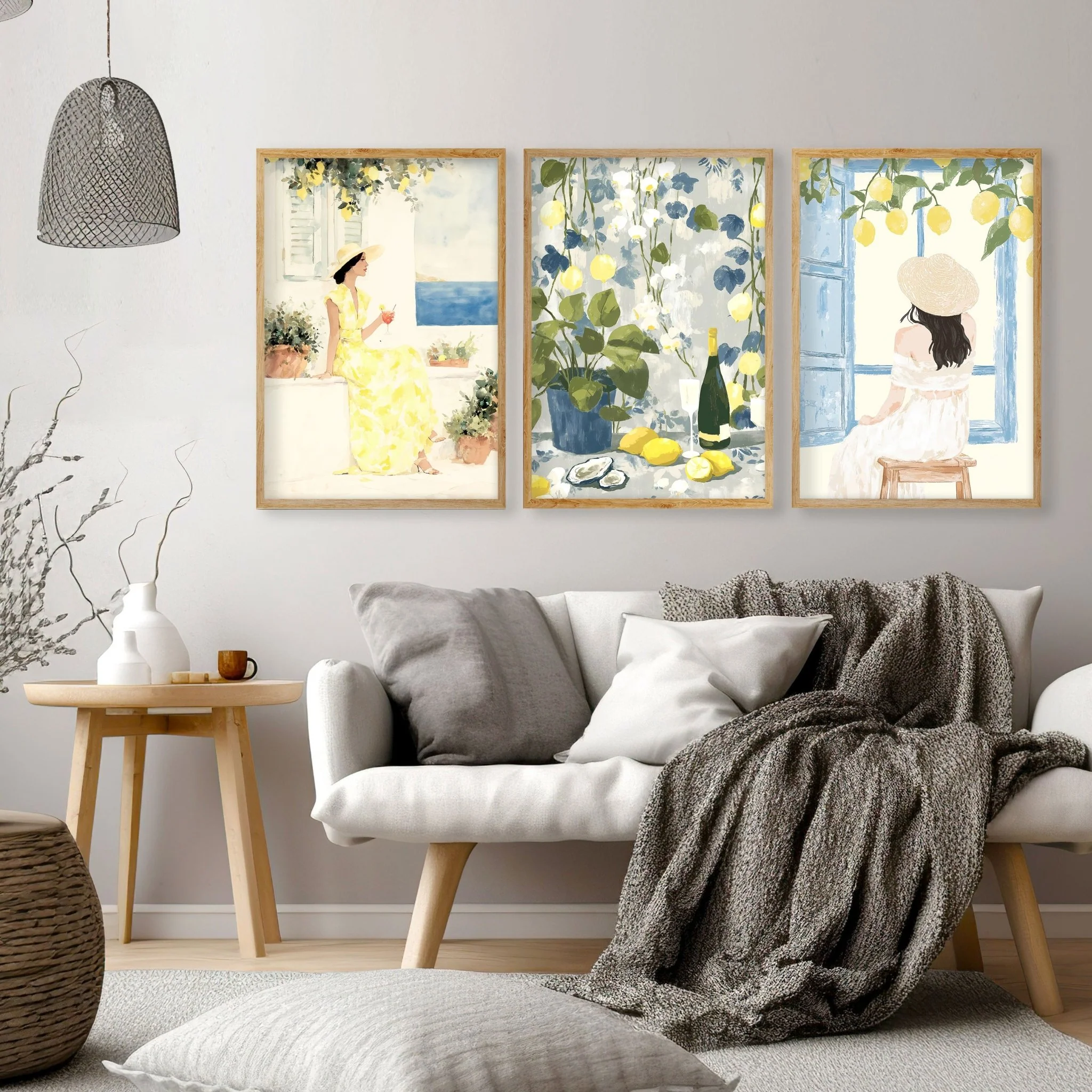 Prints of Lemons | Set of 3 Italian Lifestyle Wall art Prints - Image 3