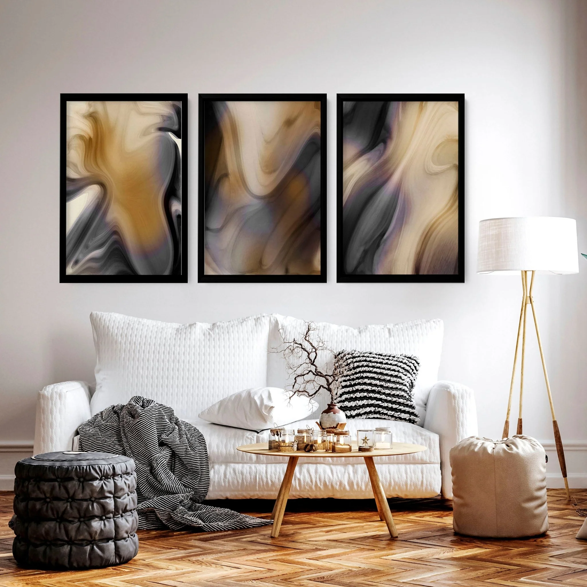 3 Wall Art Set | Contemporary wall art prints - Image 3