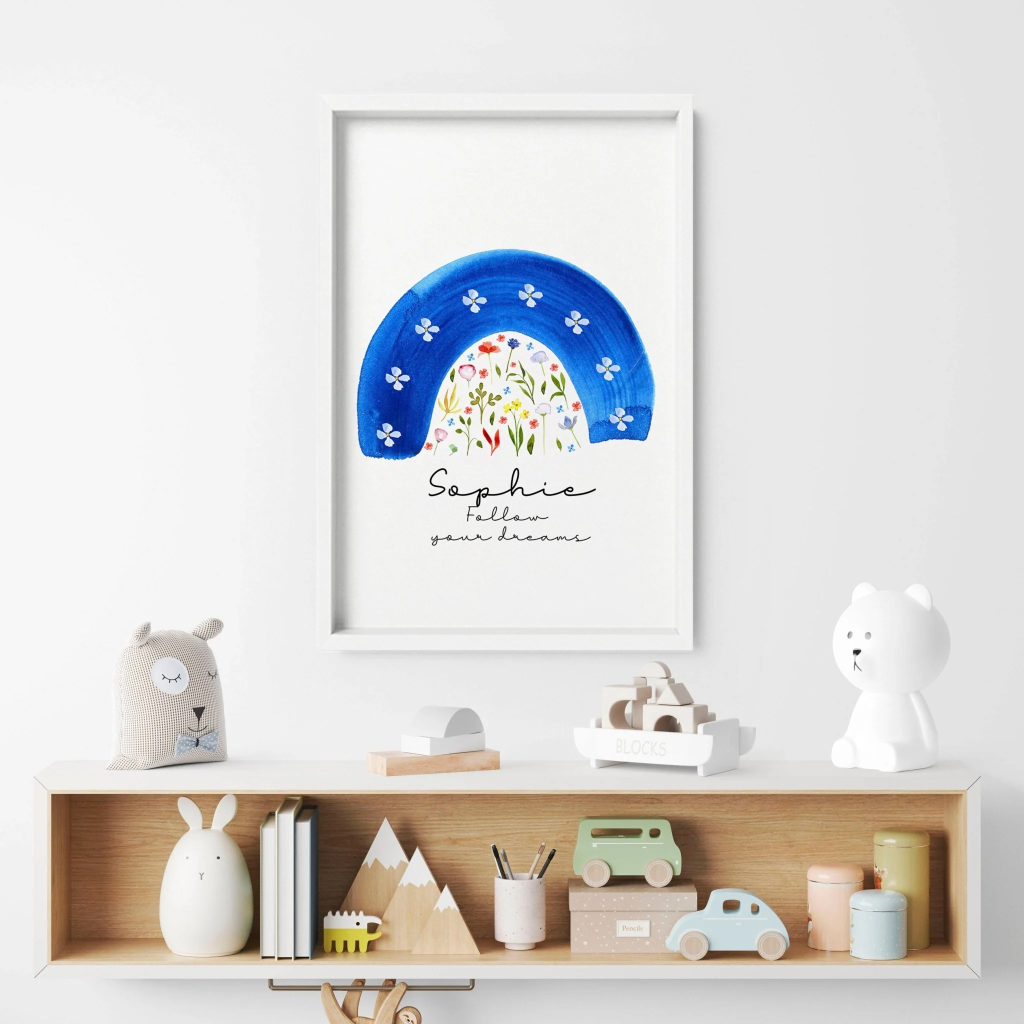 Rainbow nursery decoration wall art print - Image 4