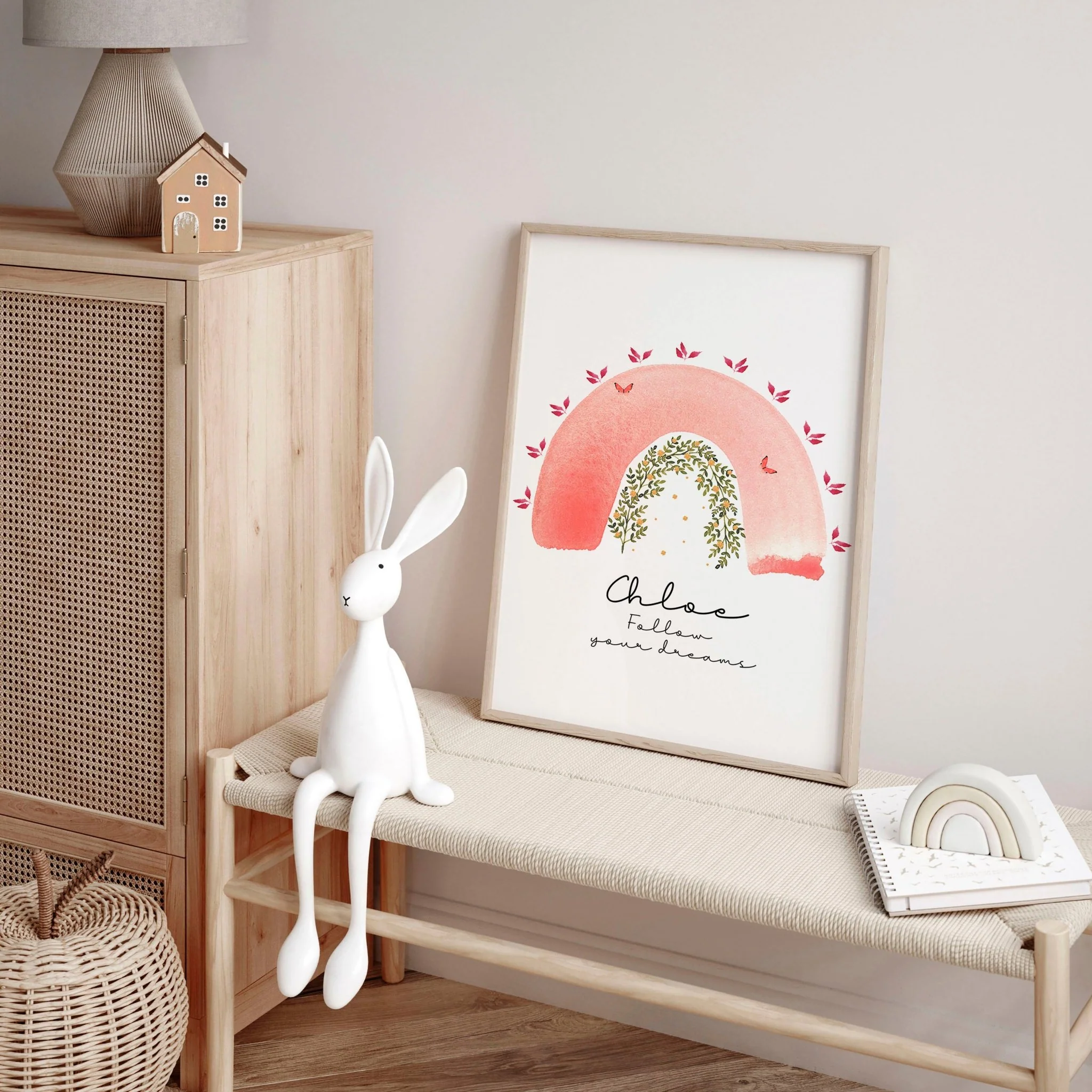 Rainbow prints | Personalised Wall art for Girls' room - Image 3