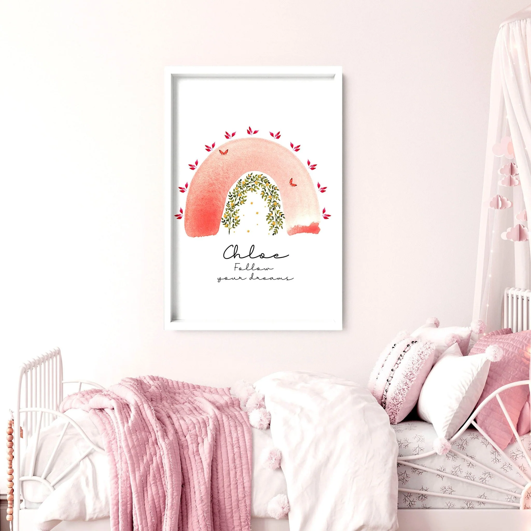 Rainbow prints | Personalised Wall art for Girls' room - Image 5
