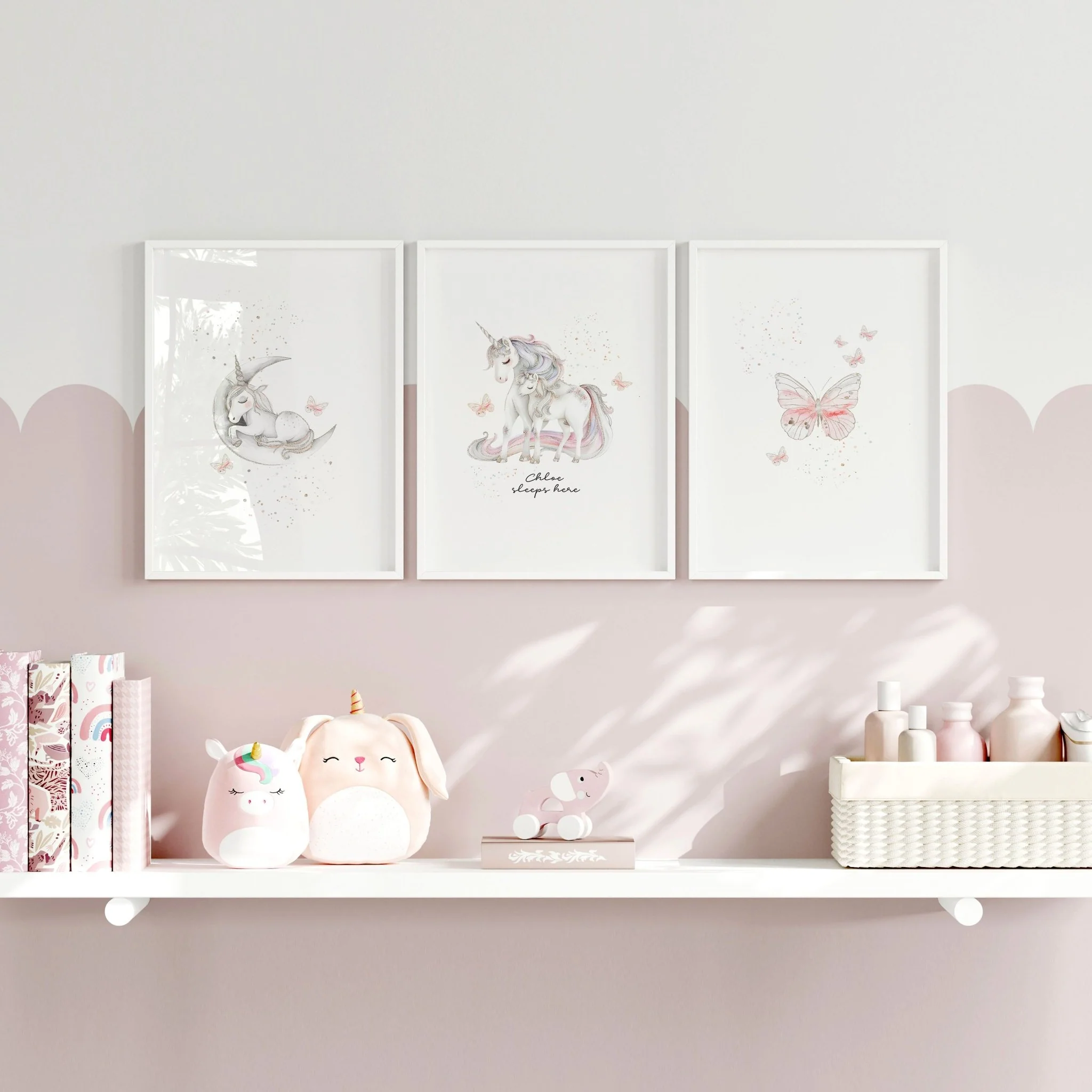 Rainbows Unicorns | Set of 3 wall art prints - Image 3