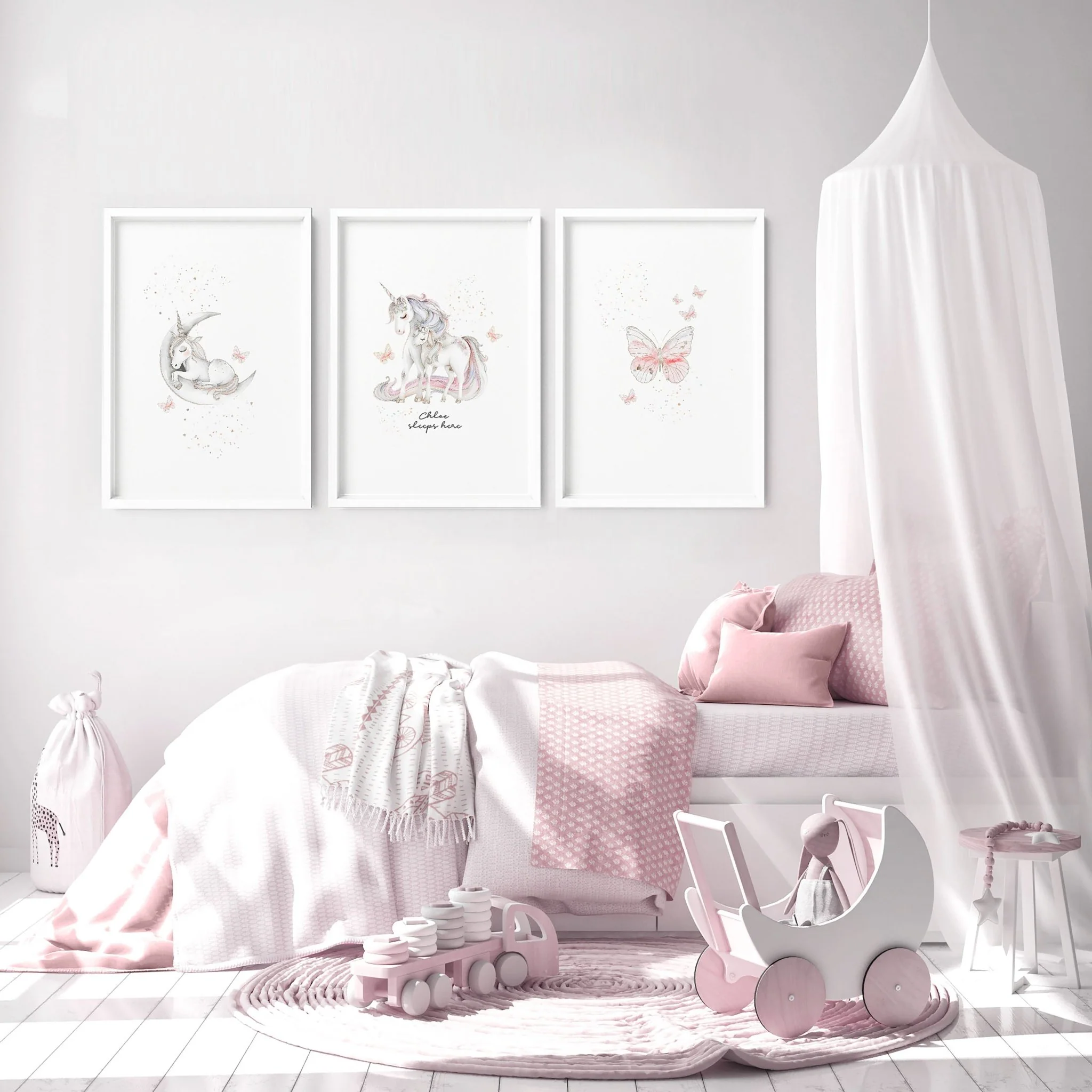 Rainbows Unicorns | Set of 3 wall art prints - Image 7