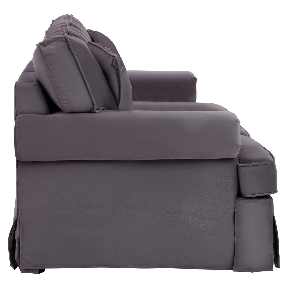 Ralph Three Seat Black Velvet Sofa - Image 11