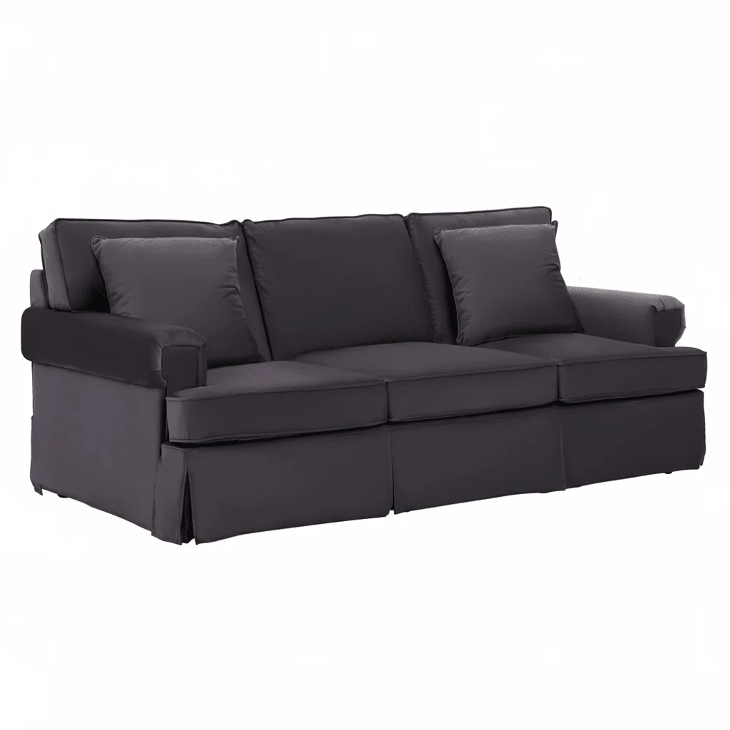 Ralph Three Seat Black Velvet Sofa - Image 8